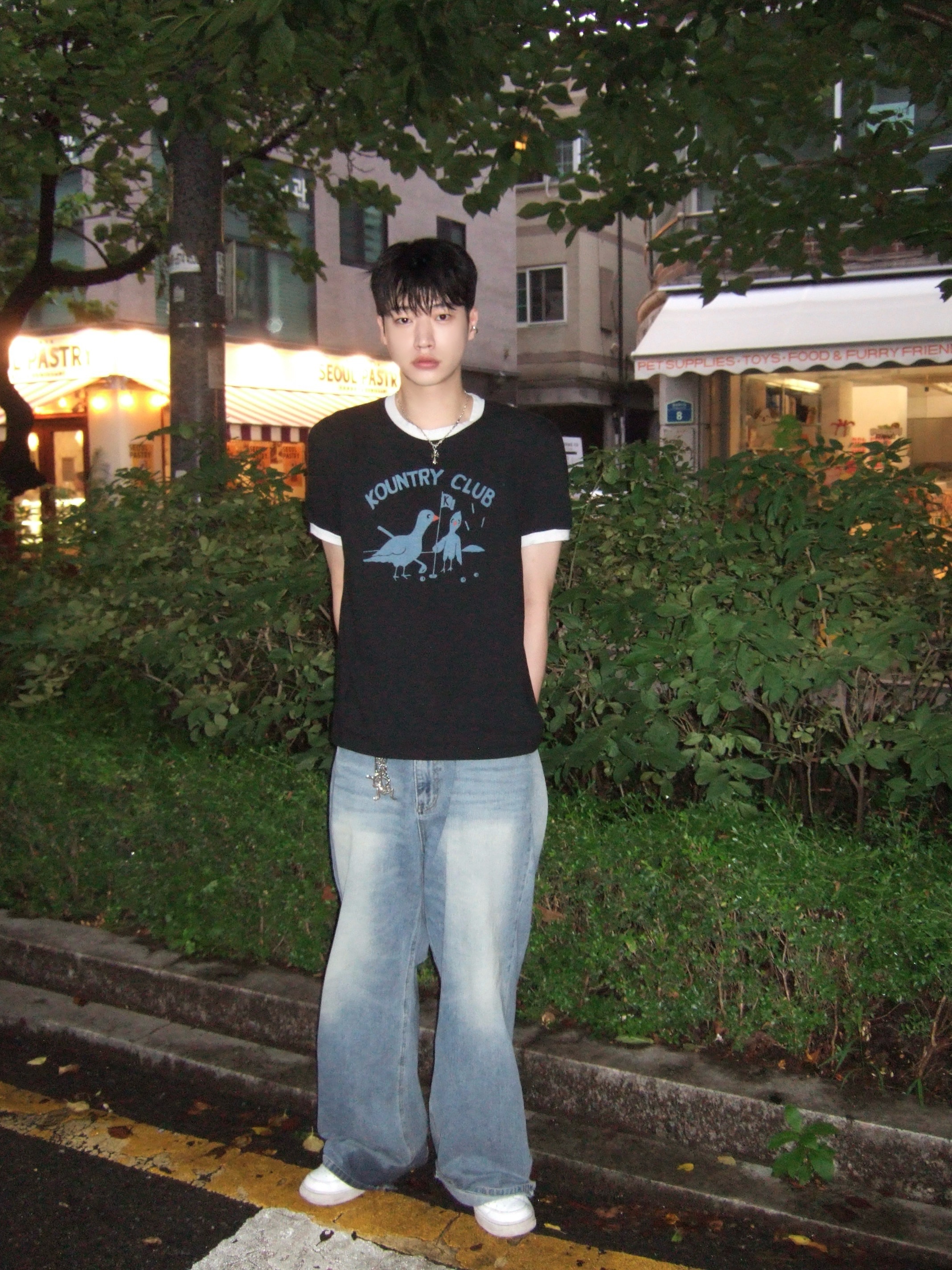 Kapital Kountry Club Bird Ringer T-Shirt Black, Arc'teryx Keyring Metal 착용 스타일 - 4