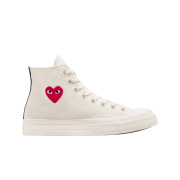 Converse x Play Comme des Garcons Single Heart Chuck 70 Hi Milk