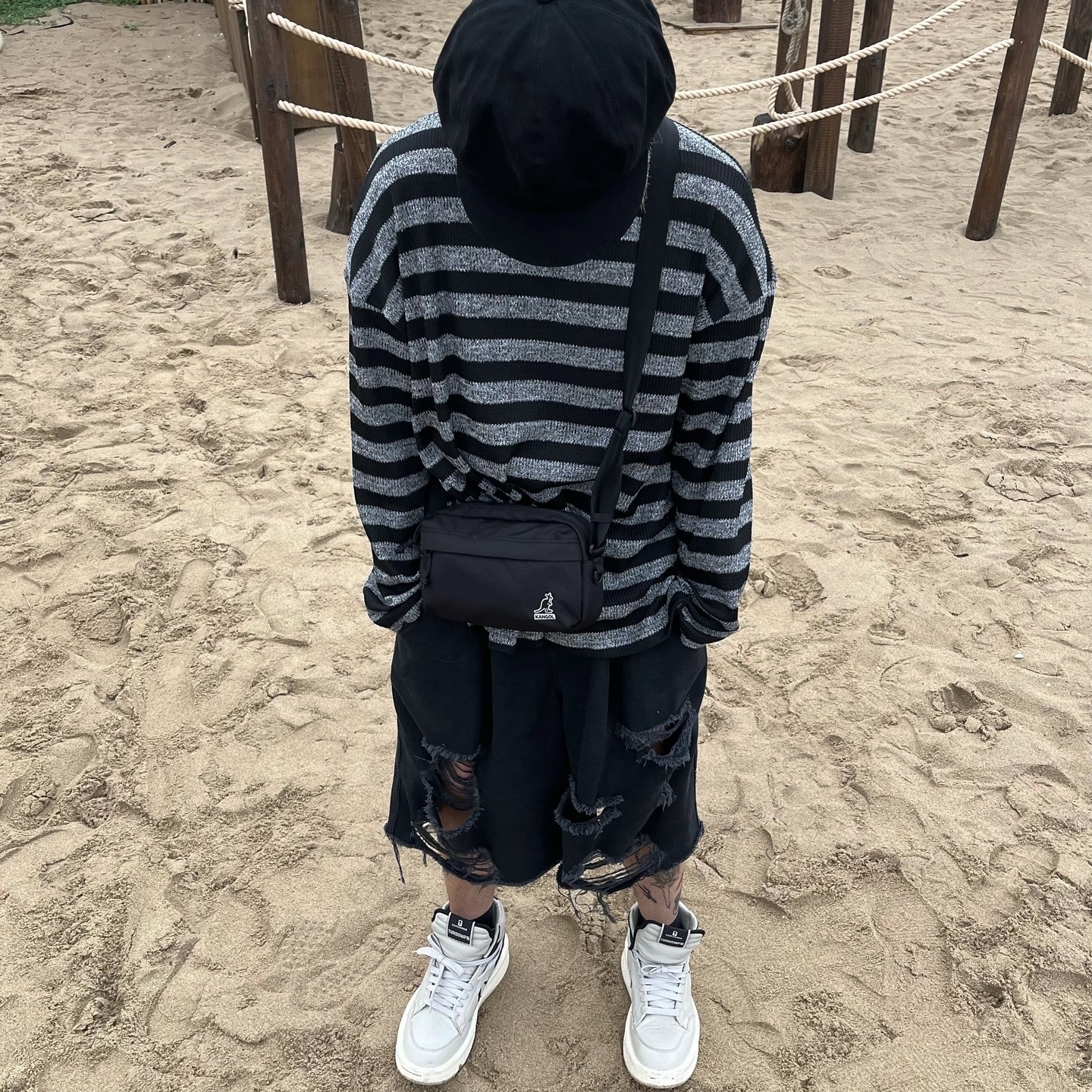 Converse x Drkshdw Turbowpn Pelican 착용 스타일 - 2