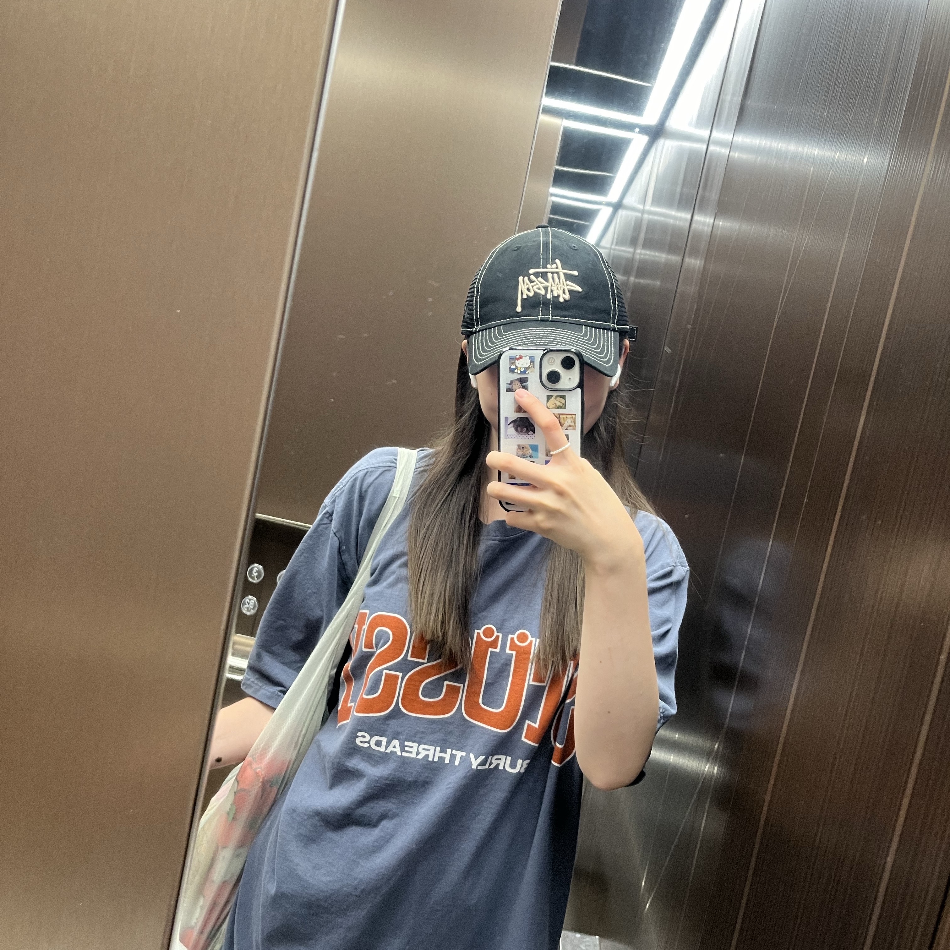 Stussy New Era 9twenty Basic Trucker Black, Stussy Burly Threads Pigment Dyed T-Shirt Indigo 착용 스타일