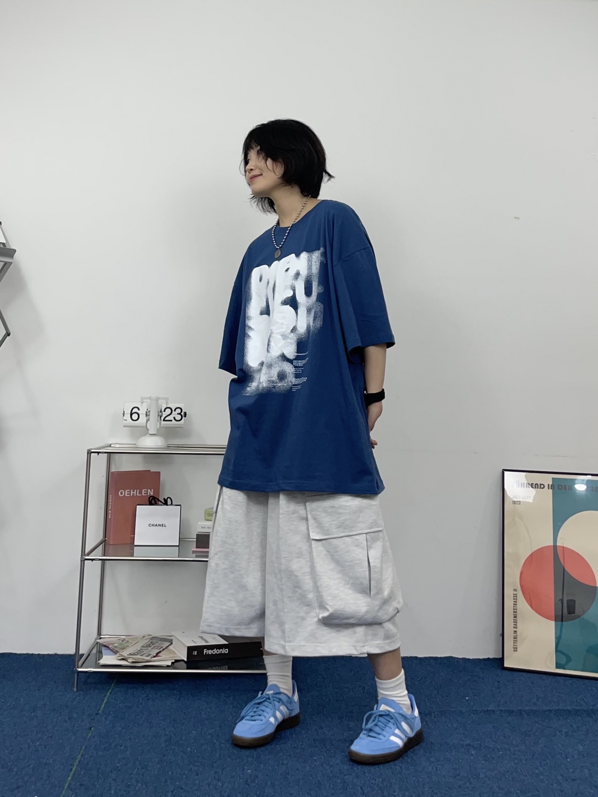 Adidas Spezial Handball Light Blue 착용 스타일 - 1