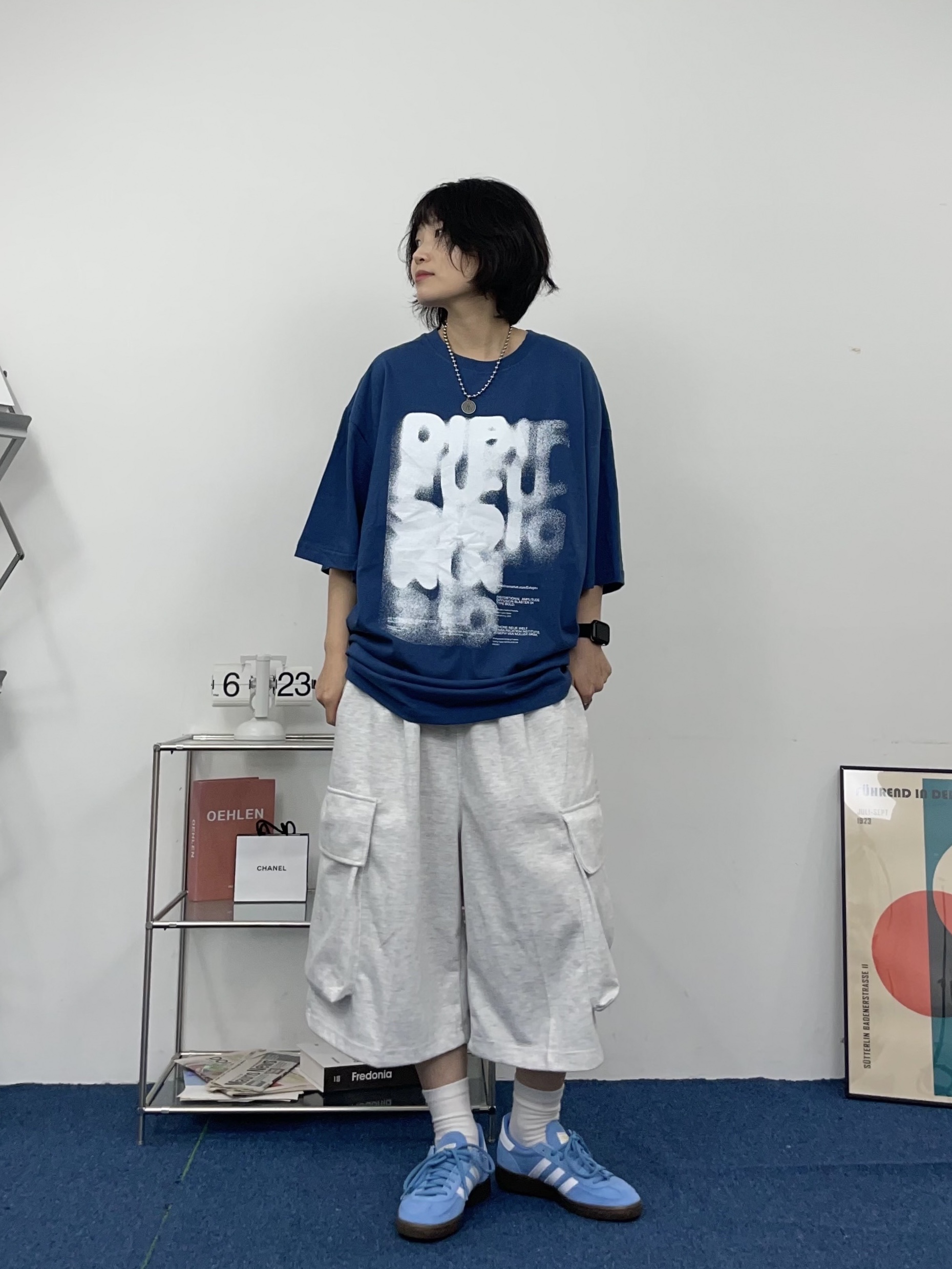Adidas Spezial Handball Light Blue 착용 스타일 - 4