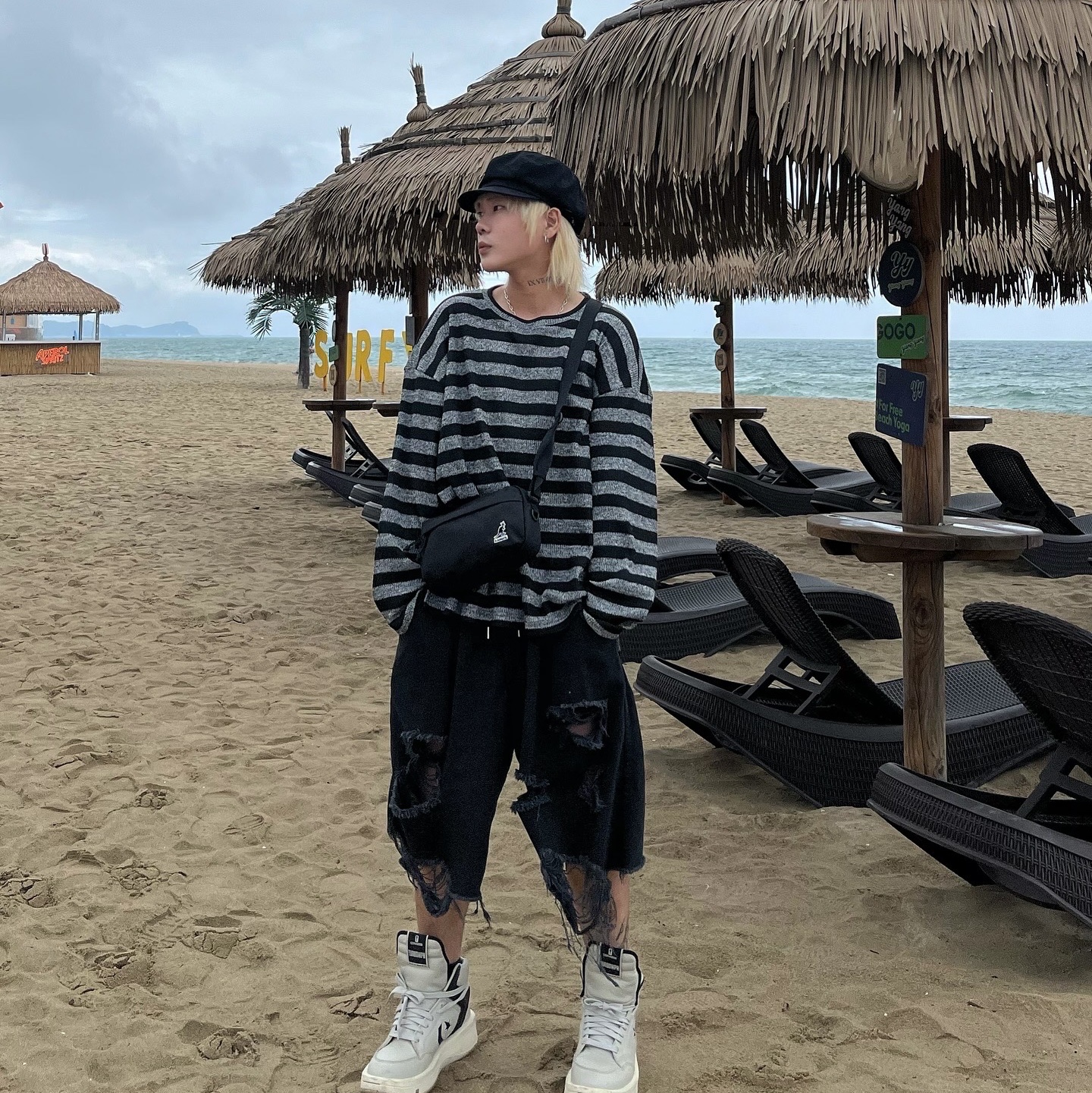 Converse x Drkshdw Turbowpn Pelican 착용 스타일 - 6