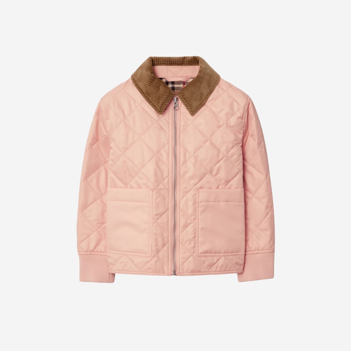 (Kids) Burberry Quilted Jacket Coral Rose 상세 이미지 1