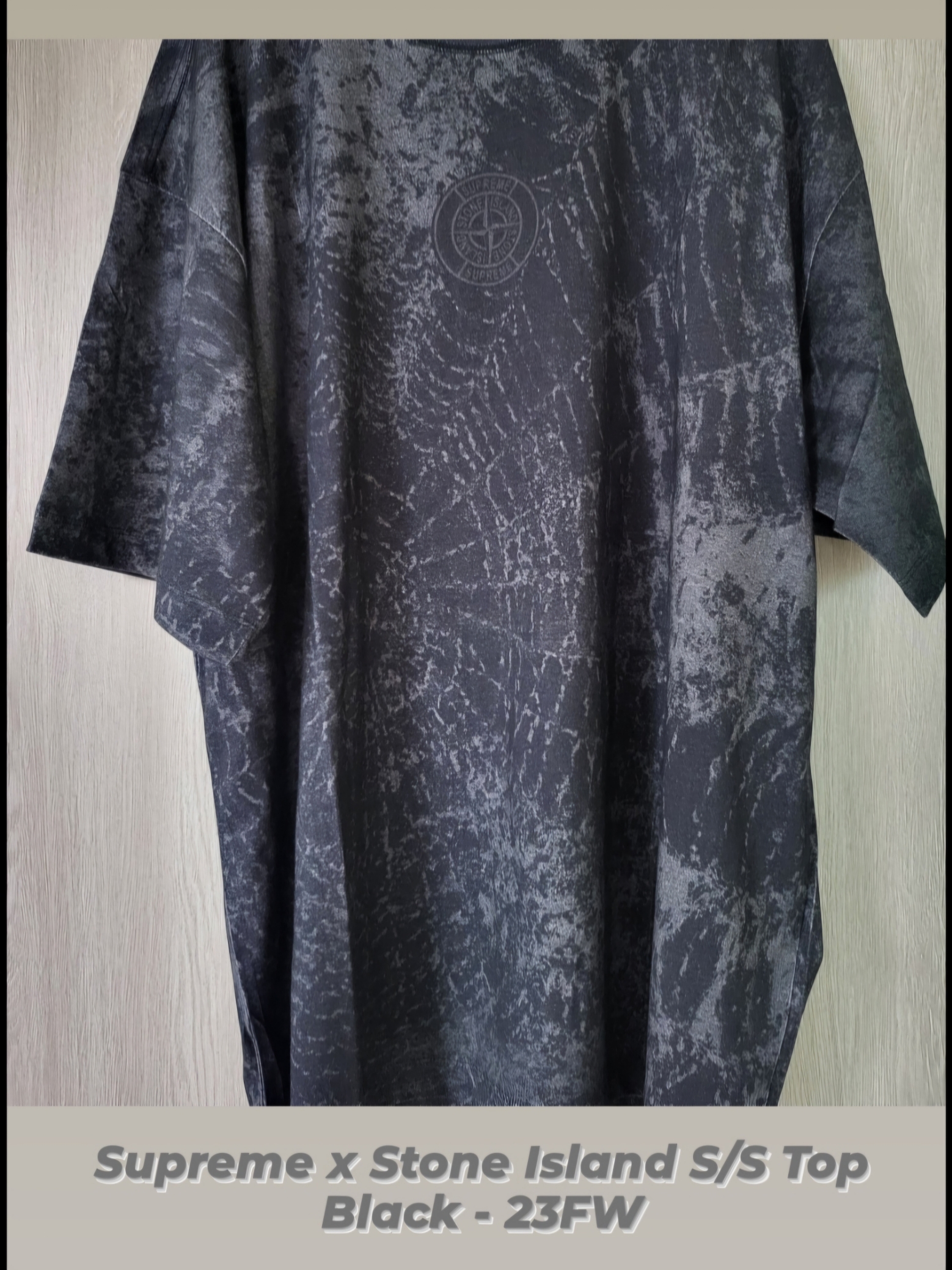 Supreme x Stone Island S/S Top Black - 23FW μ°©μ© μ€νμΌ