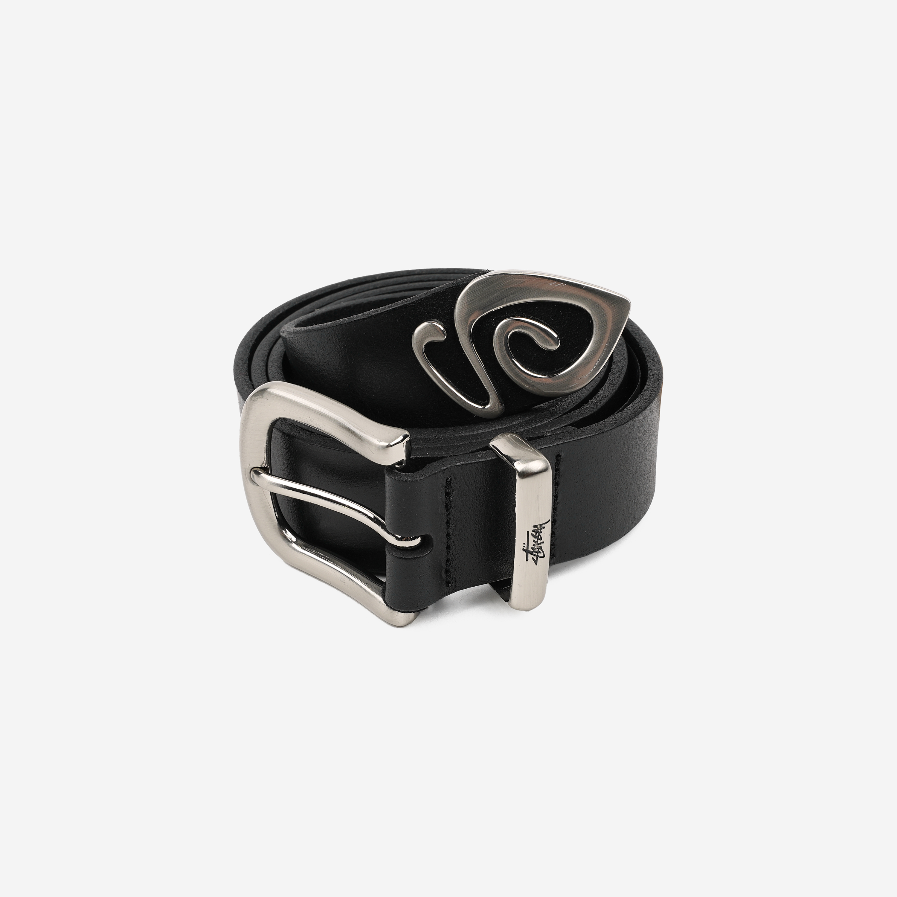 Stussy Metal S Tip Belt Black