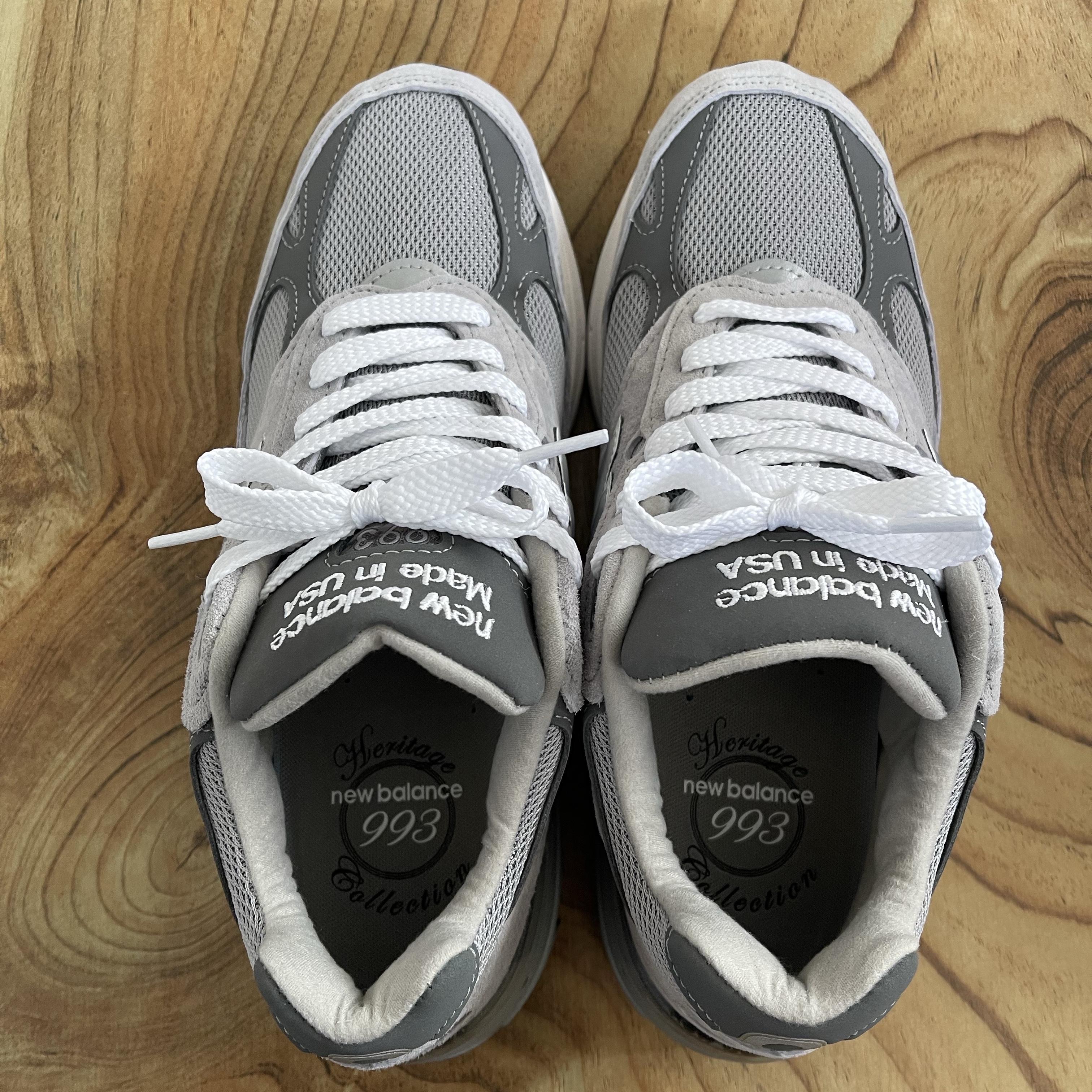 New Balance 993 Made in USA Grey - D Standard 착용 스타일 - 2