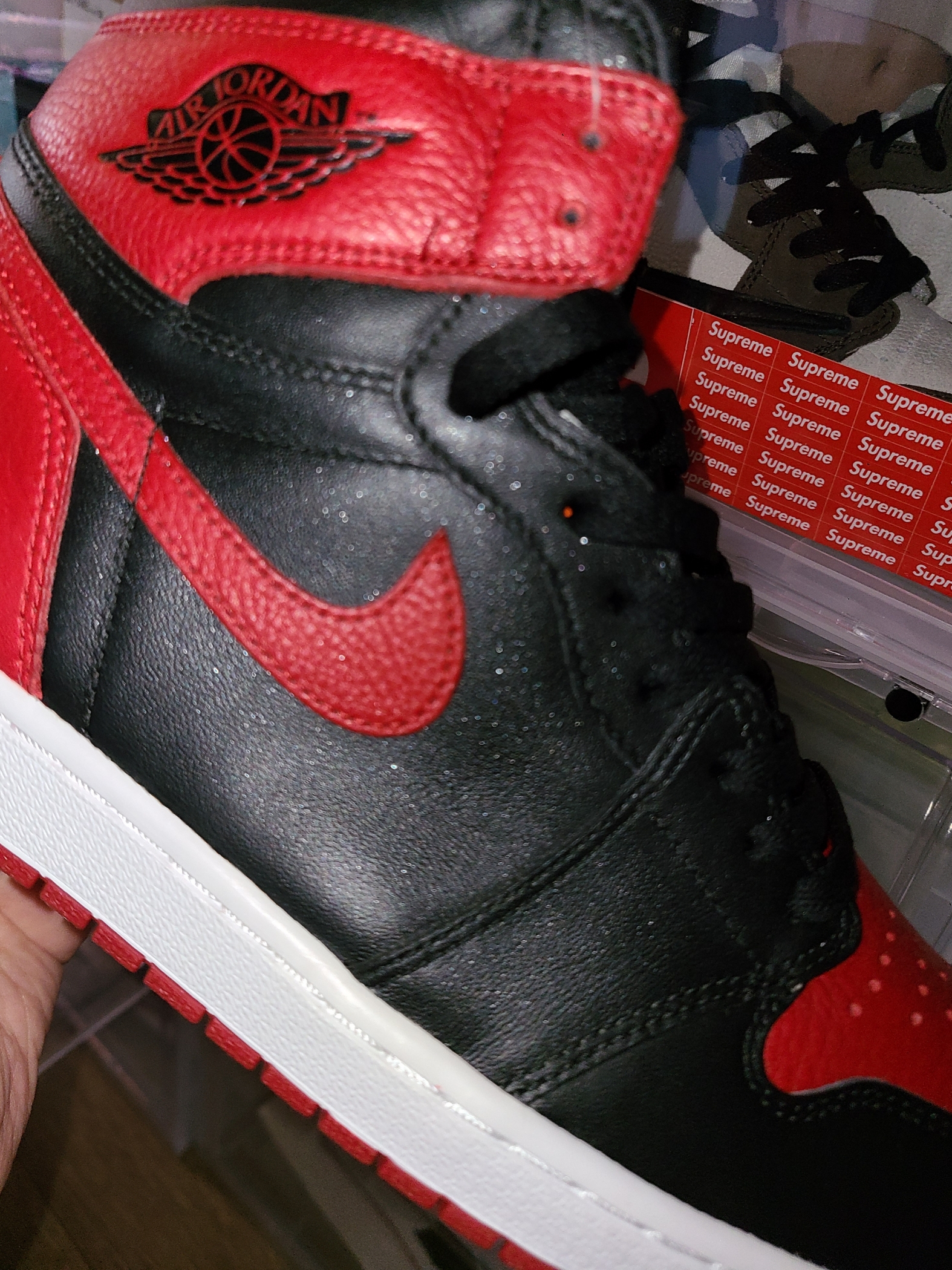Jordan 1 Retro High OG Bred Banned 2016 착용 스타일 - 1