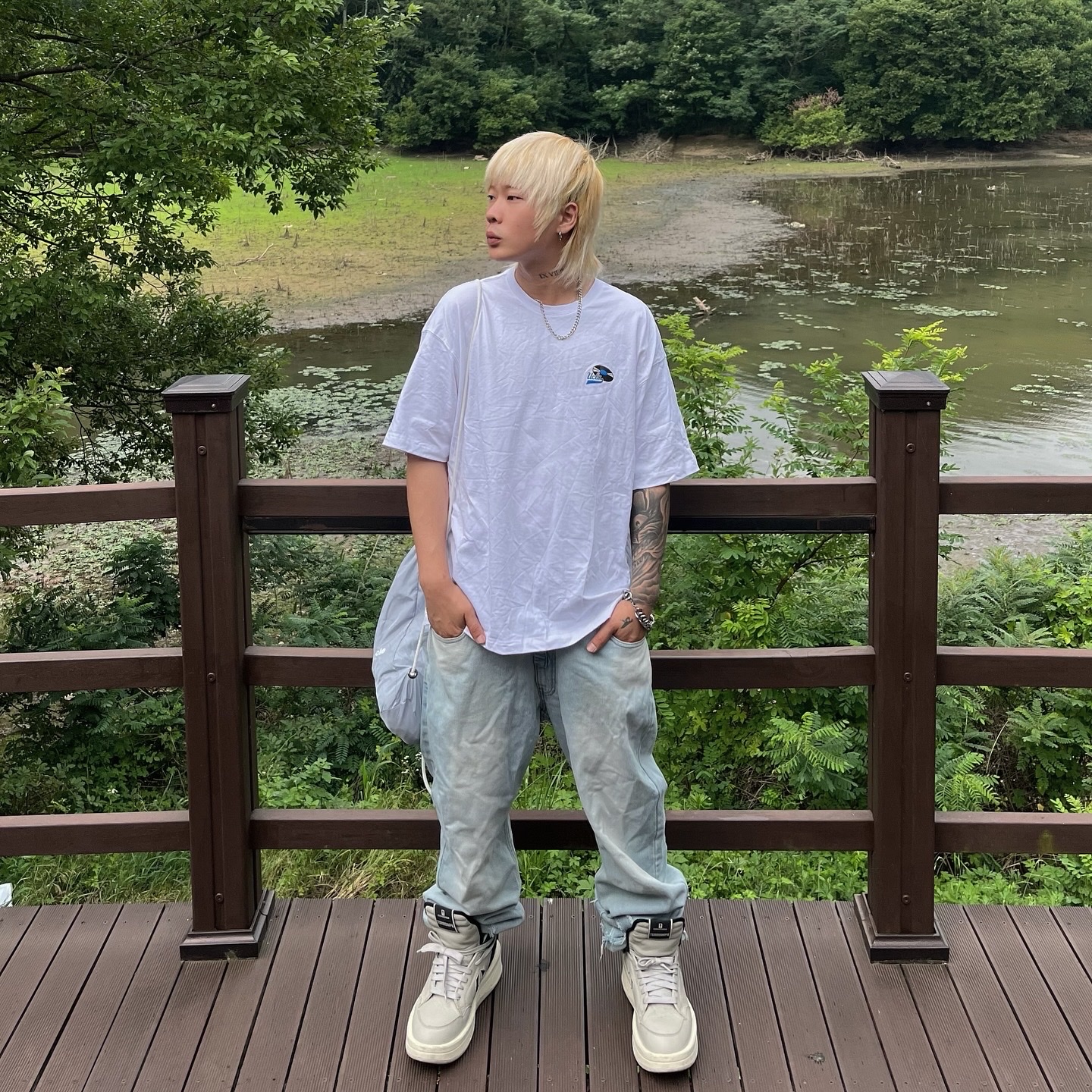 Converse x Drkshdw Turbowpn Pelican 착용 스타일 - 3