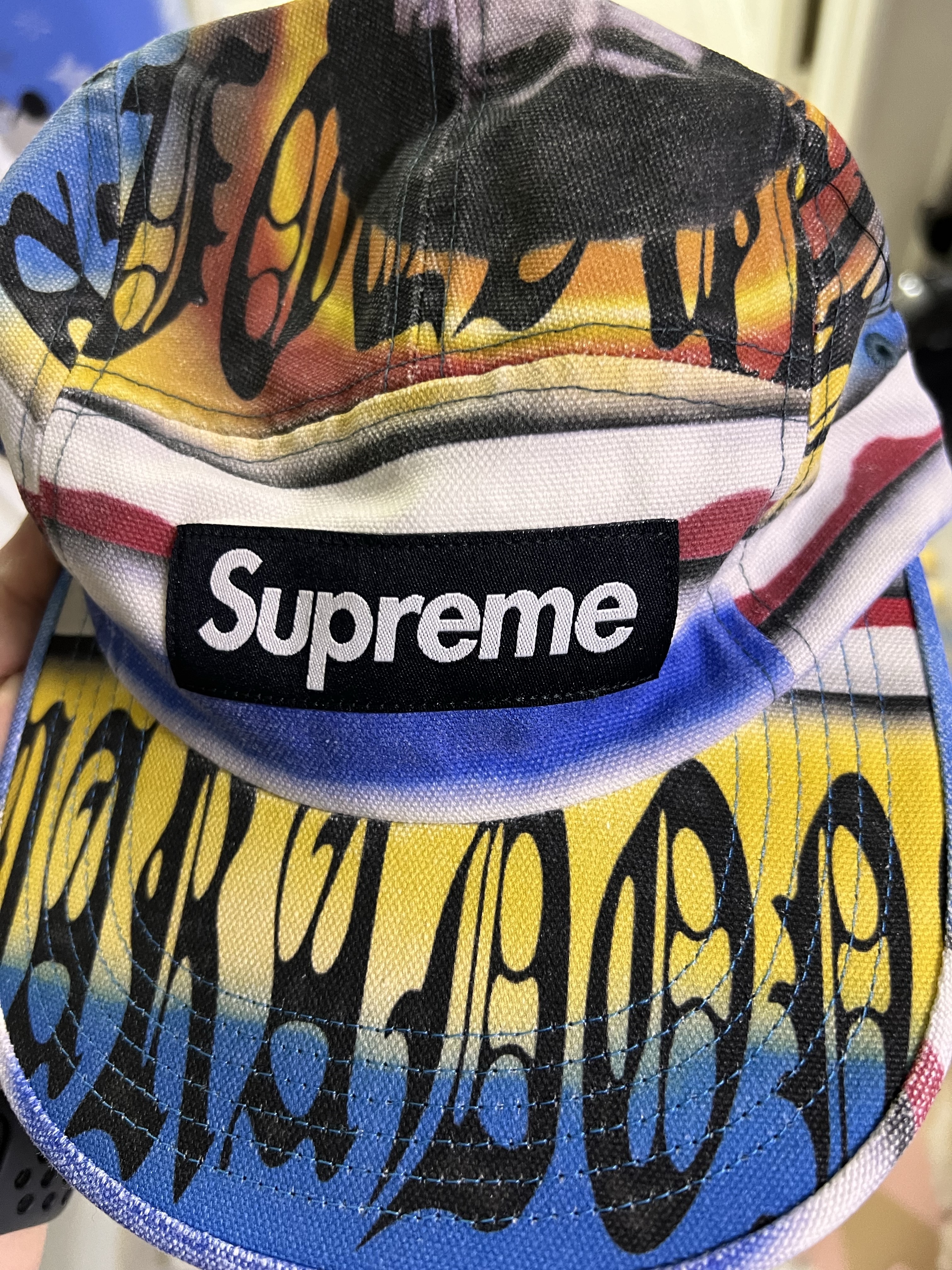 Supreme Maradona Camp Cap Multicolor - 24SS 착용 스타일