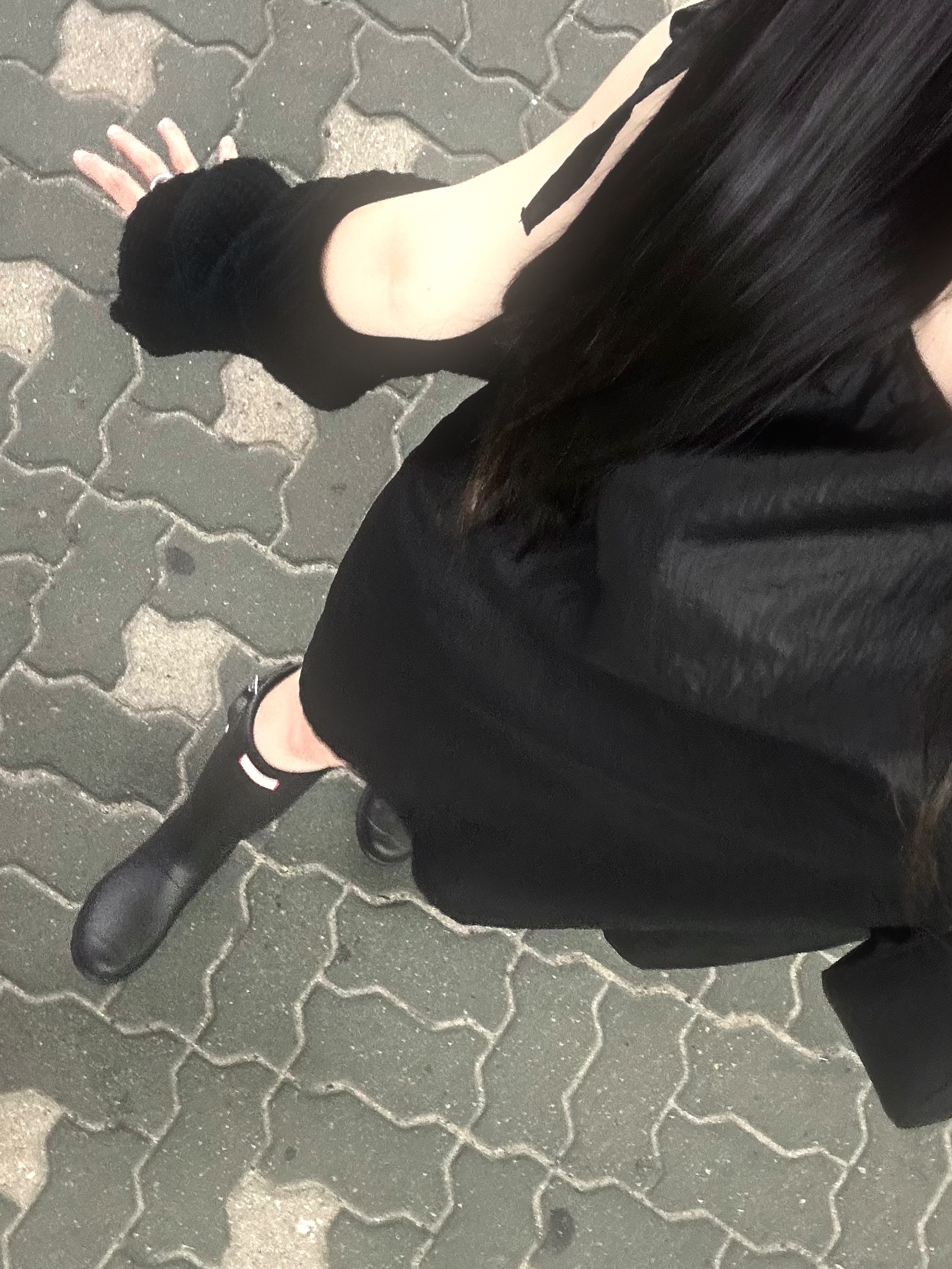 (W) Hunter Original Tall Rain Boots Black 착용 스타일