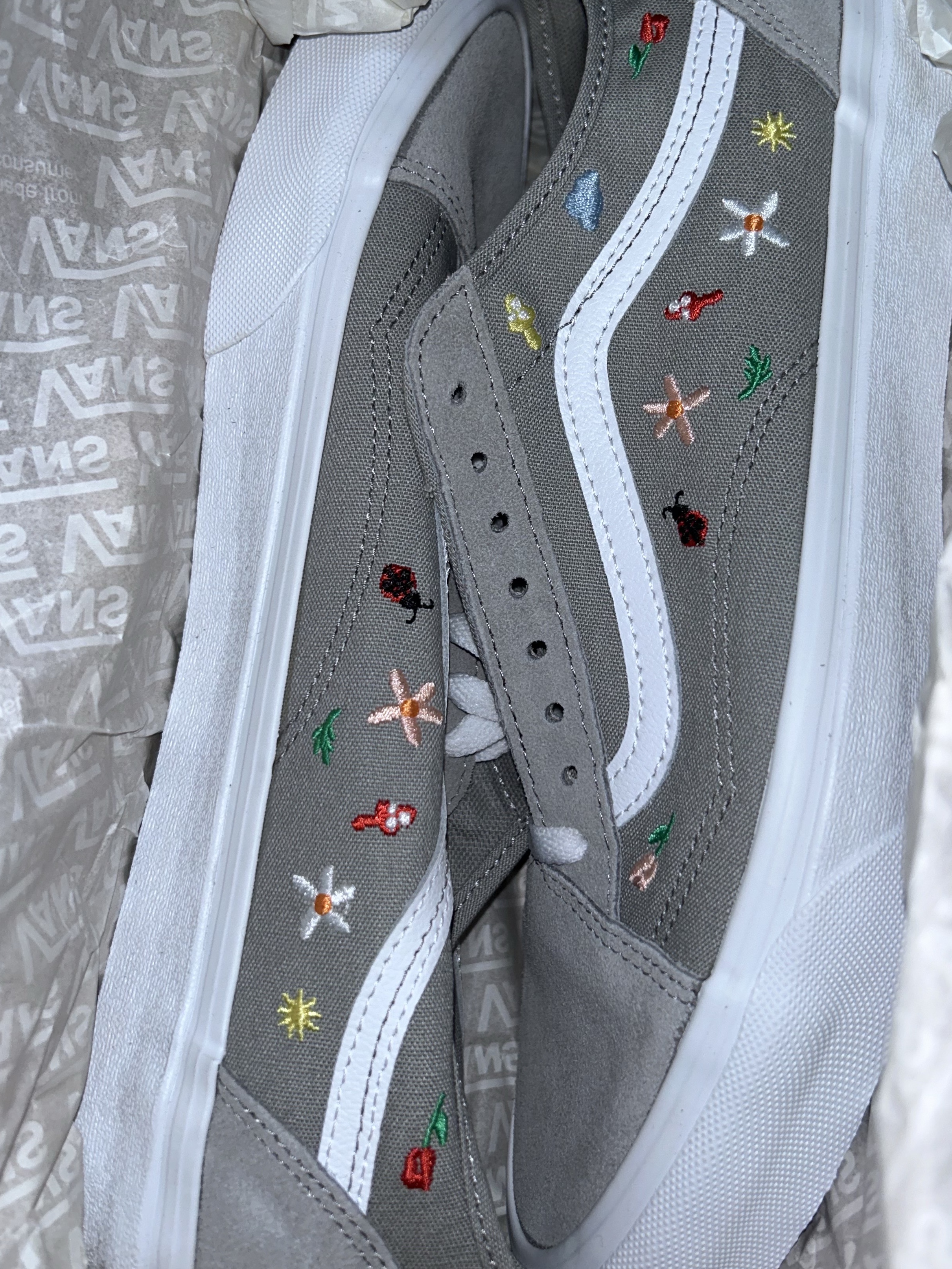 Vans Old Skool Tapered Garden Party Drizzle 착용 스타일 - 6