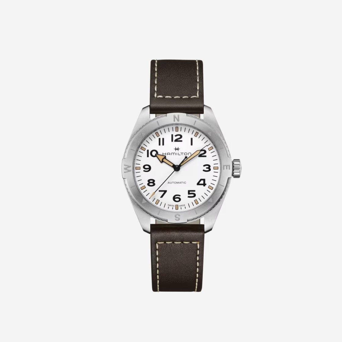 Hamilton Khaki Field Expedition Auto 41mm Stainless Steel Cow leather White 상세 이미지 1