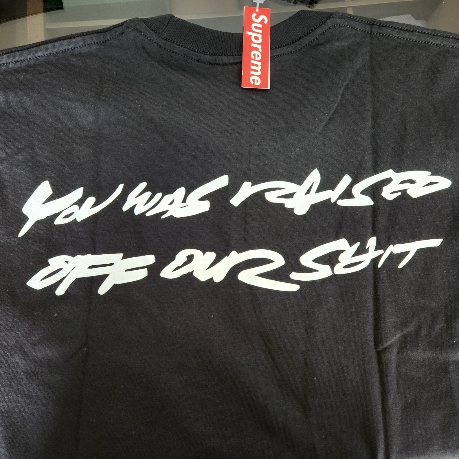 Supreme Futura Box Logo T-Shirt Black - 24SS 착용 스타일