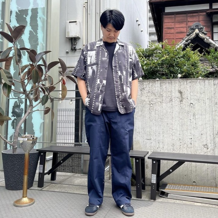 Pop Trading Company Military Overpant Navy 착용 스타일 - 1