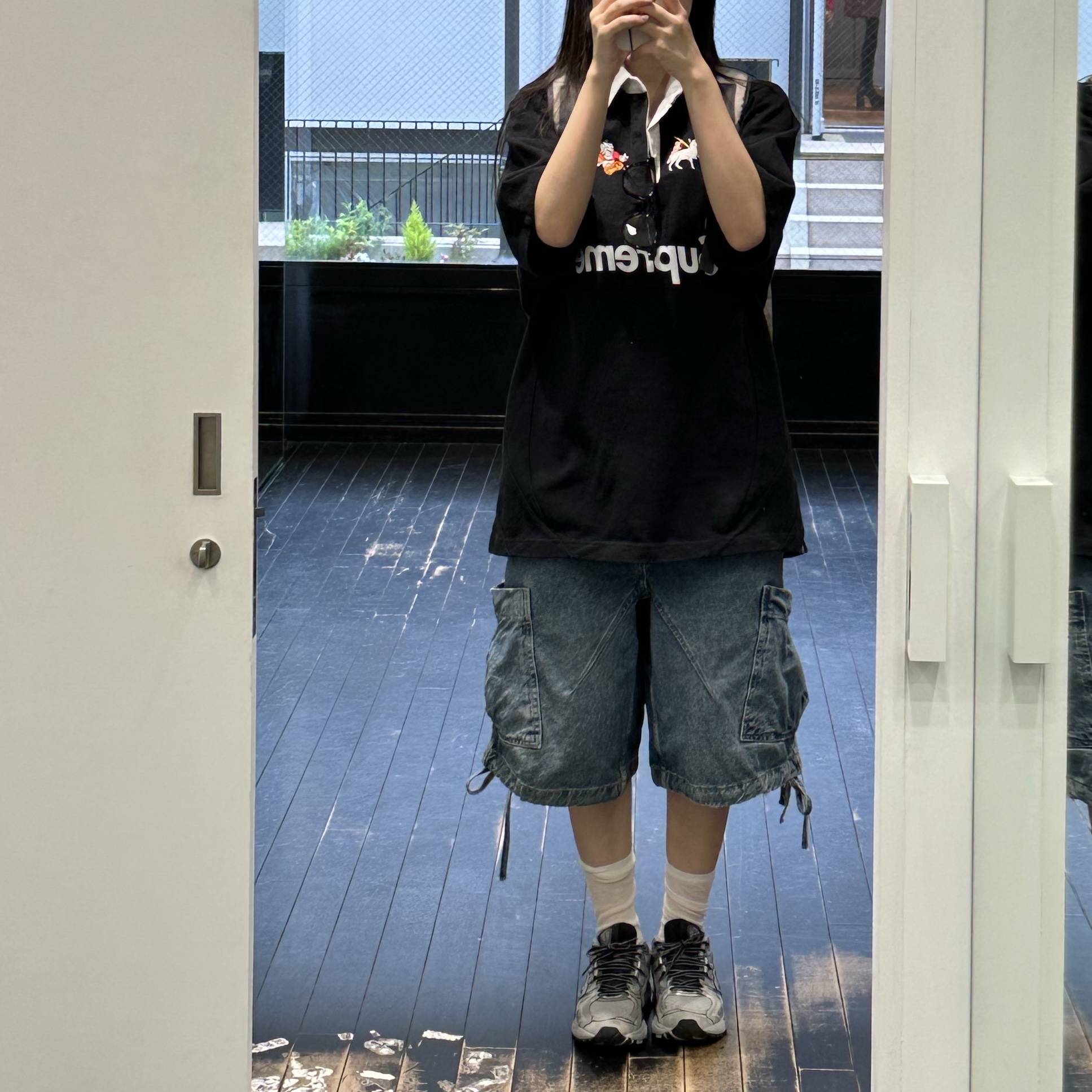 Supreme S/S Rugby Black - 24SS, Gentle Monster x Maison Margiela MM010 Clear Black 착용 스타일 - 3