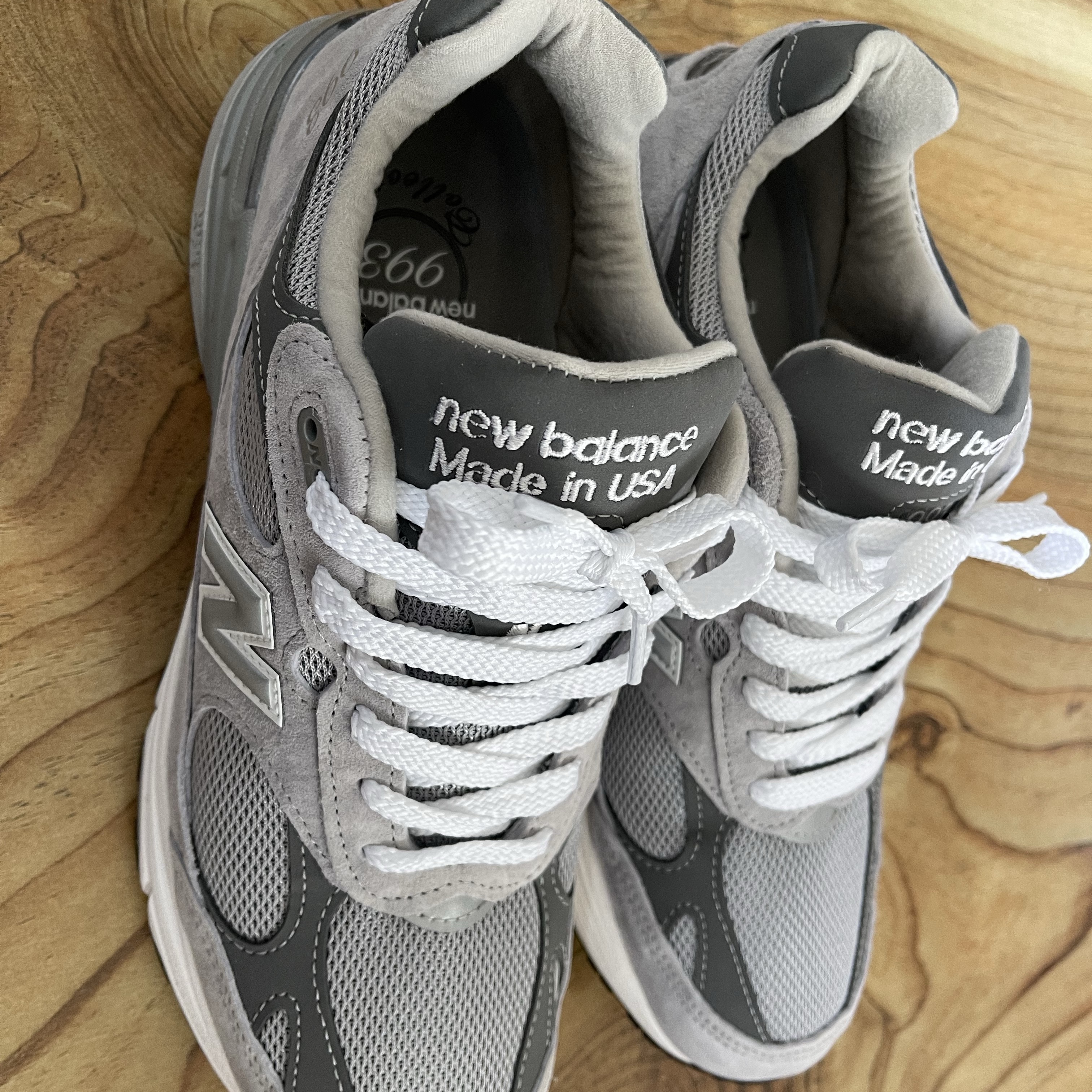 New Balance 993 Made in USA Grey - D Standard 착용 스타일 - 3
