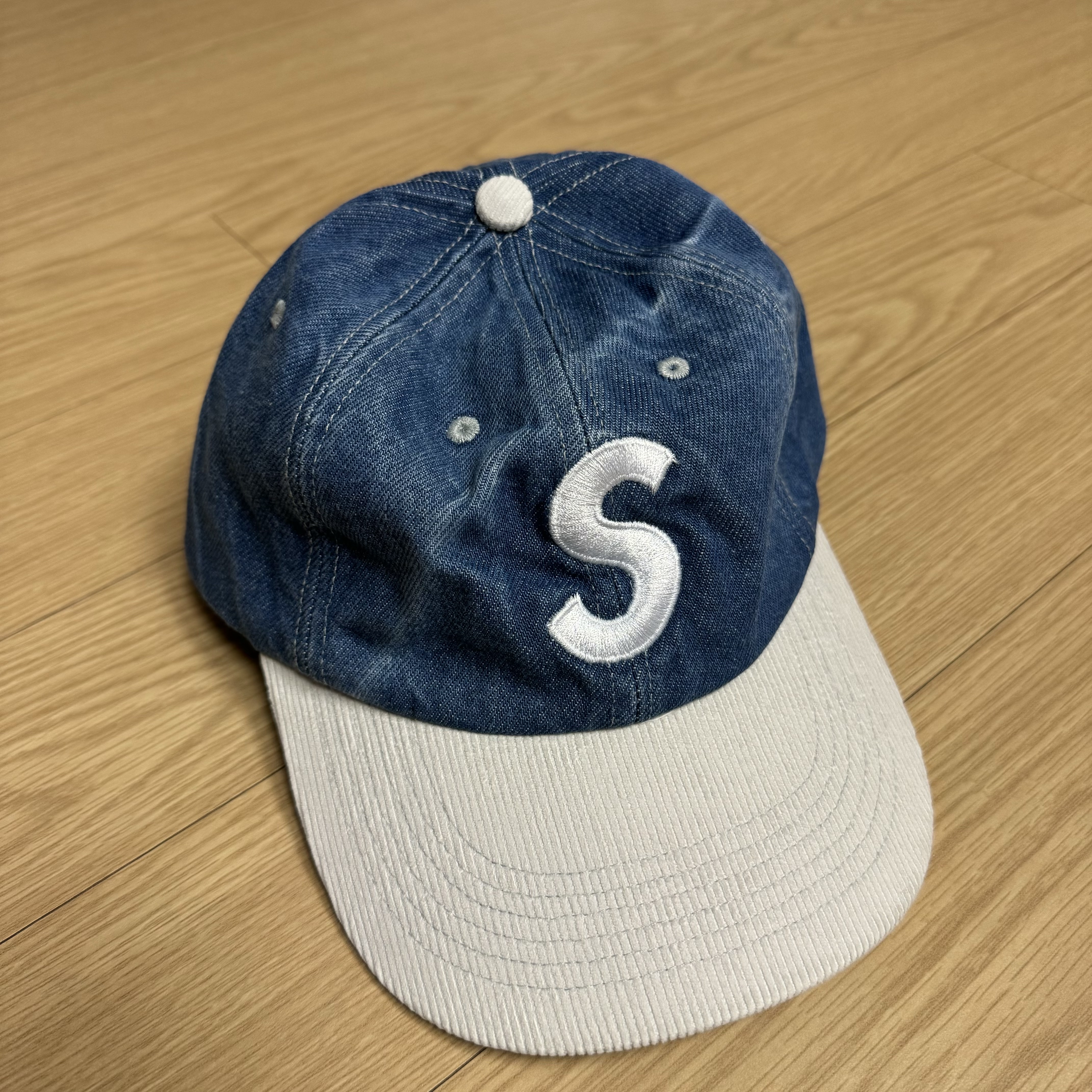 Supreme 2-Tone S Logo 6-Panel Washed Denim - 24SS 착용 스타일