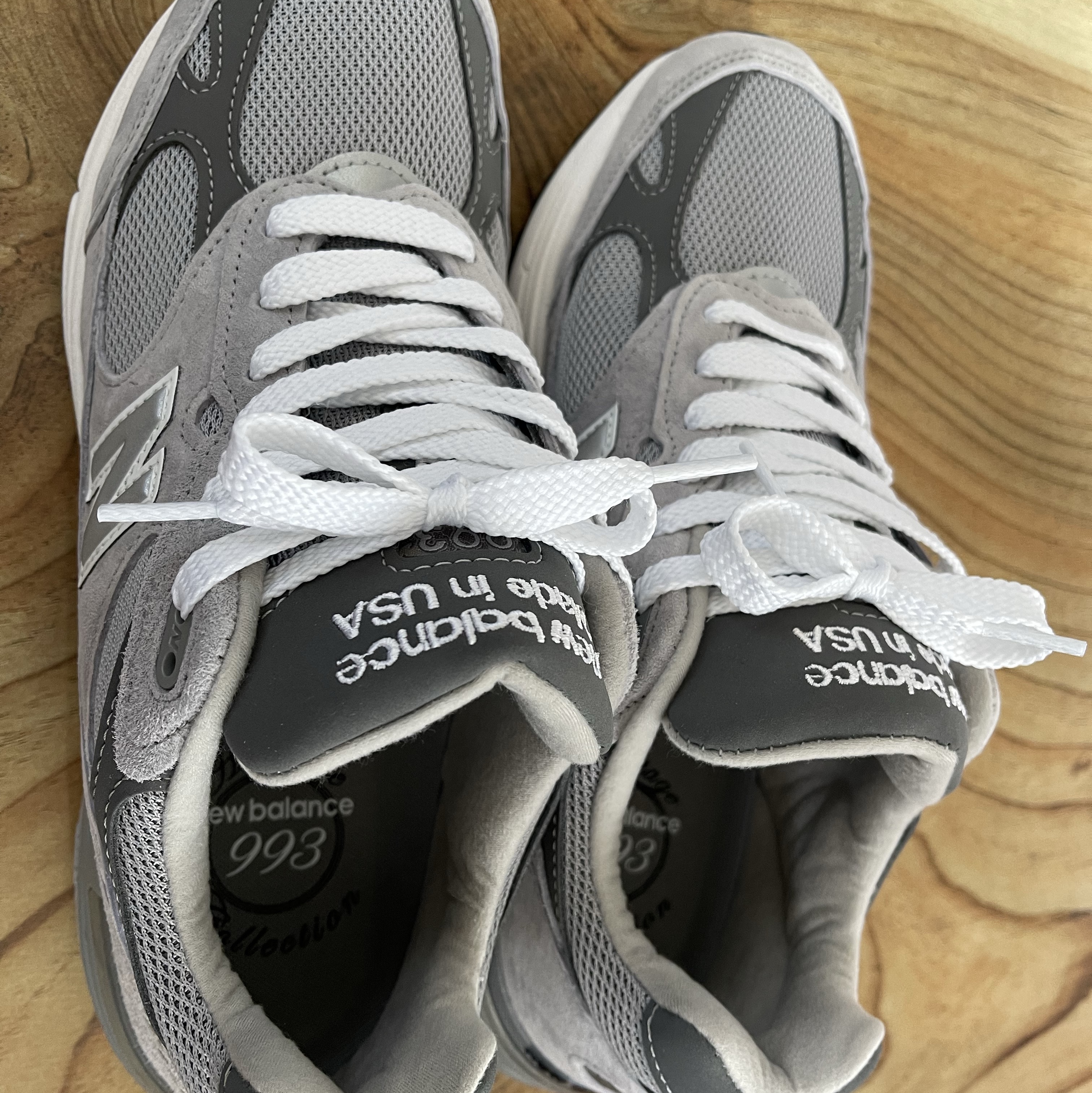New Balance 993 Made in USA Grey - D Standard 착용 스타일 - 4