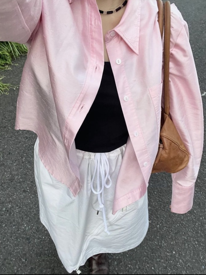 Hai Women Floris Shirt Pink 착용 스타일 - 2