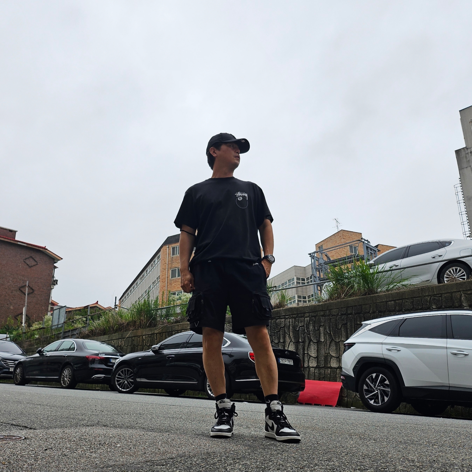 Jordan 1 High 85 Black White, Nike ACG Cargo Shorts Black - Asia 착용 스타일 - 3