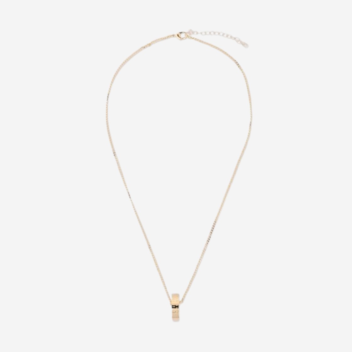 MM6 Maison Margiela Numeric Minimal Signature Pendant Ring Neckless Gold 상세 이미지 1