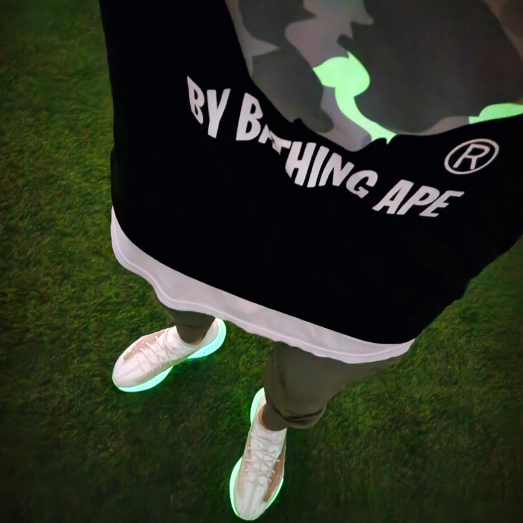 AAPE Now Cap Black, BAPE City Camo By Bathing Ape T-Shirt Black Grey 착용 스타일 - 4