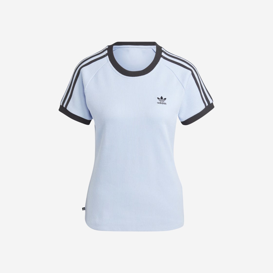 (W) Adidas 3-Stripes Slim T-Shirt Blue Dawn - US Sizing 상세 이미지 1