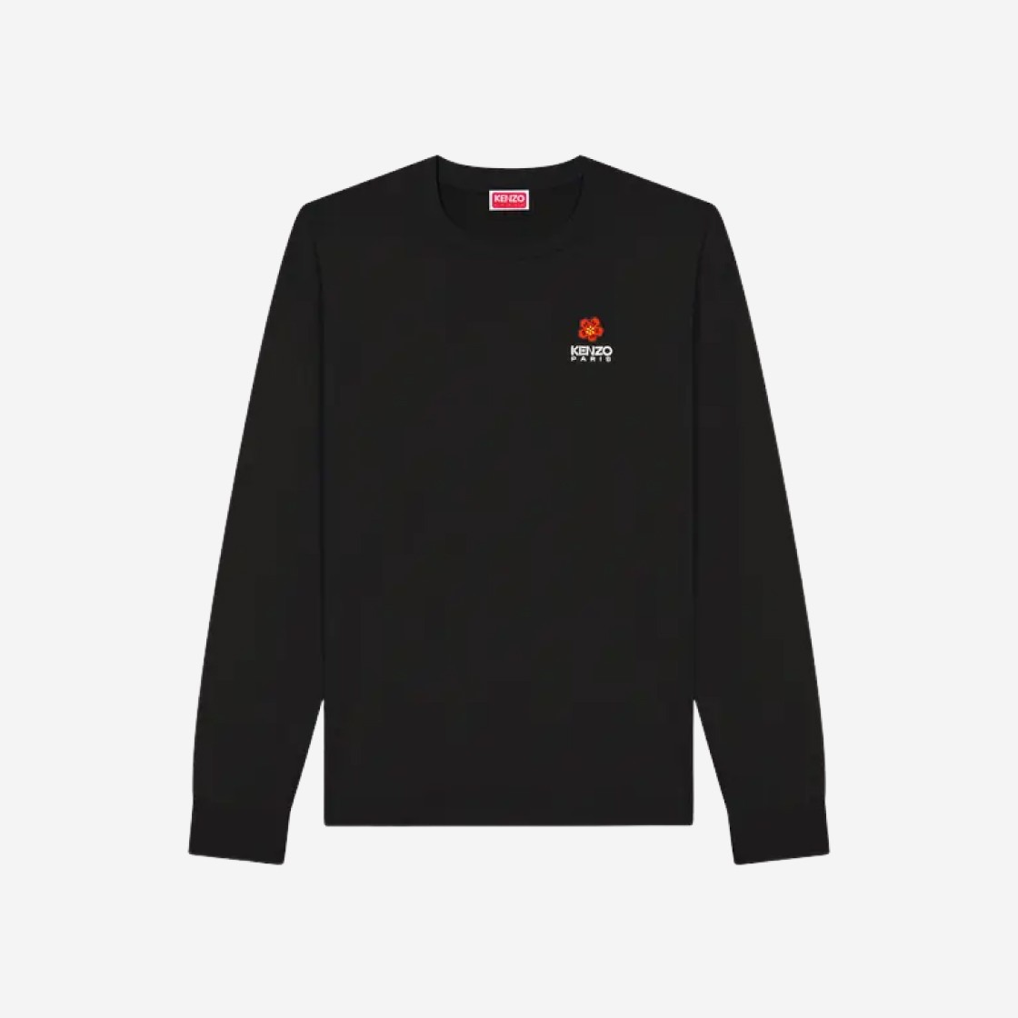 Kenzo Boke Flower Embroidered Long Sleeve T-Shirt Black 상세 이미지 1