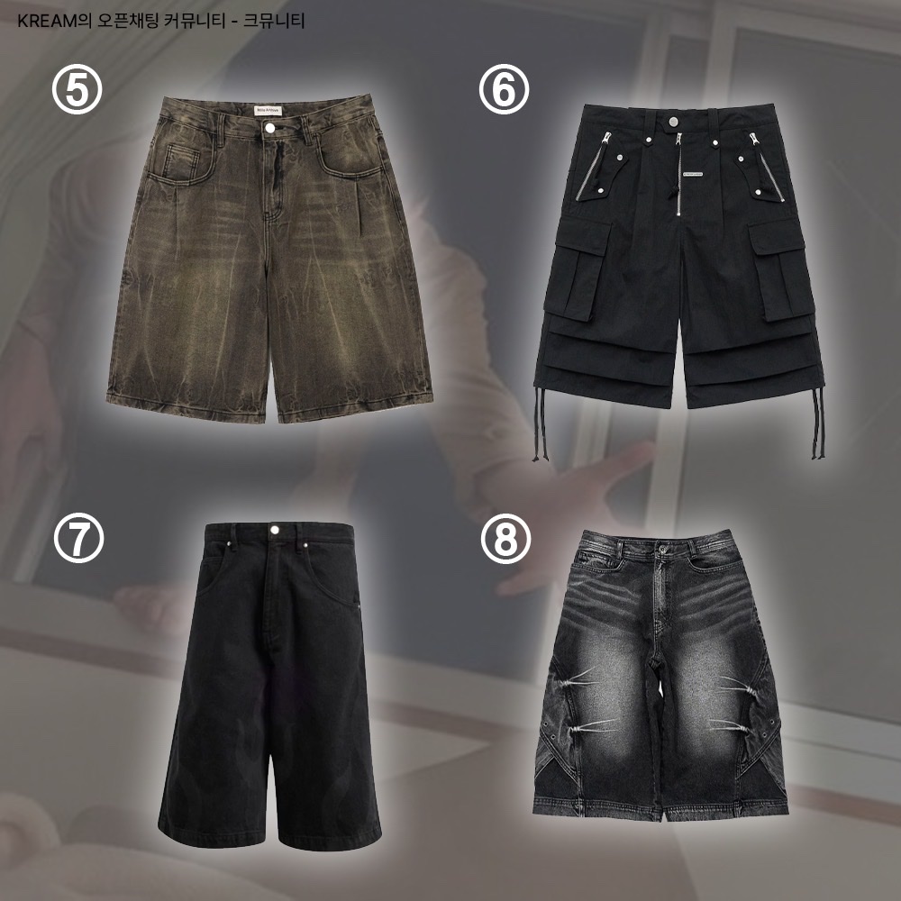 Millo Archive Carpenter Bermuda Pants Washed Black, Kapital 14 oz. Denim 5P Bone Embroidery Short Pants Black 착용 스타일 - 3