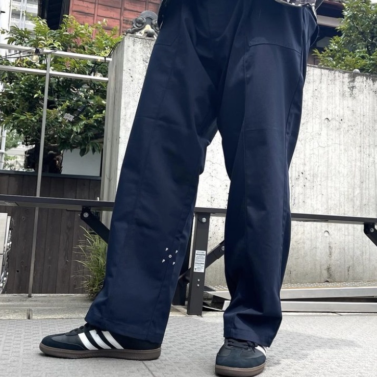 Pop Trading Company Military Overpant Navy 착용 스타일 - 2