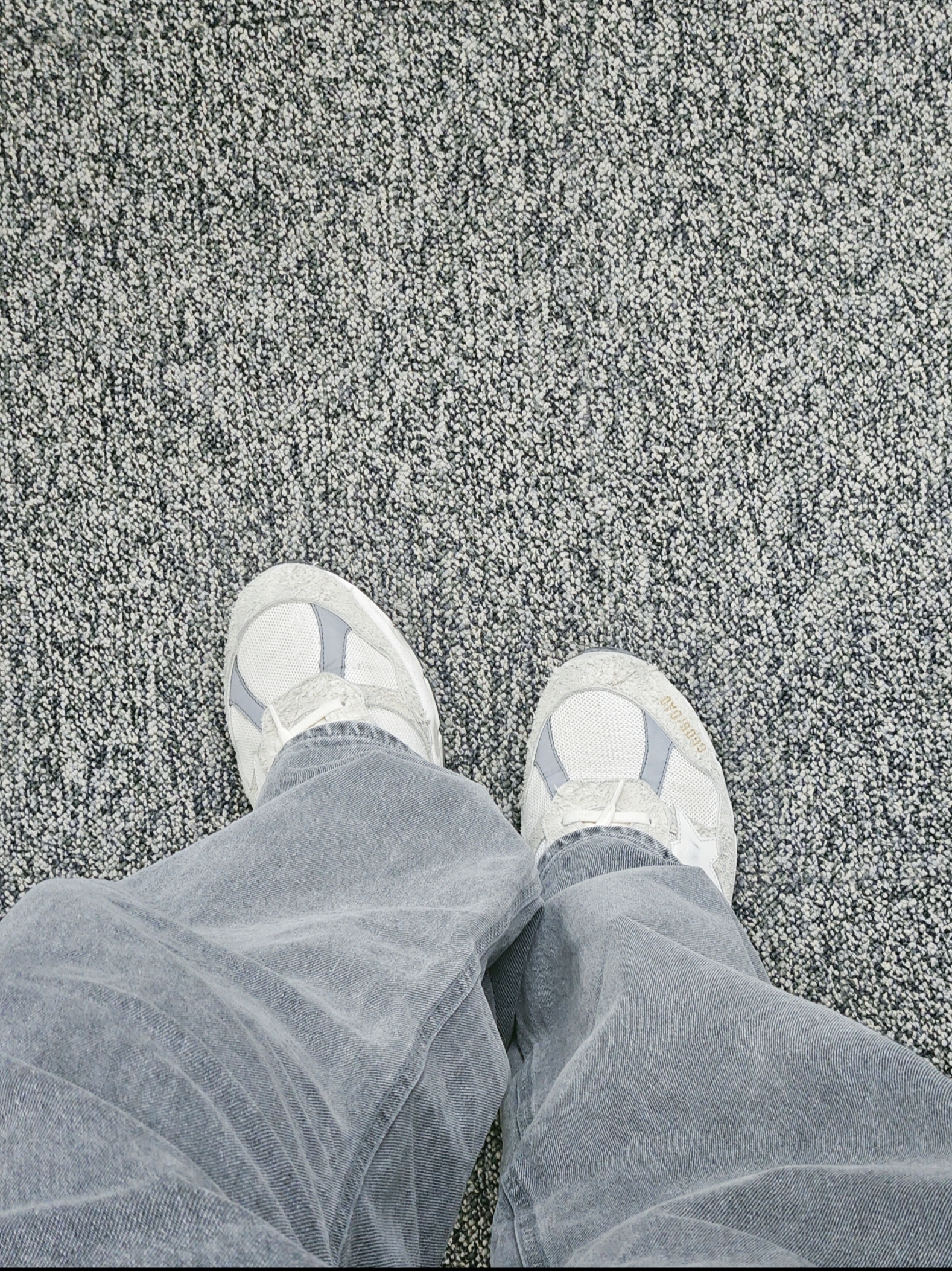 Golden Goose Dad-Star Sneakers White Silver 착용 스타일