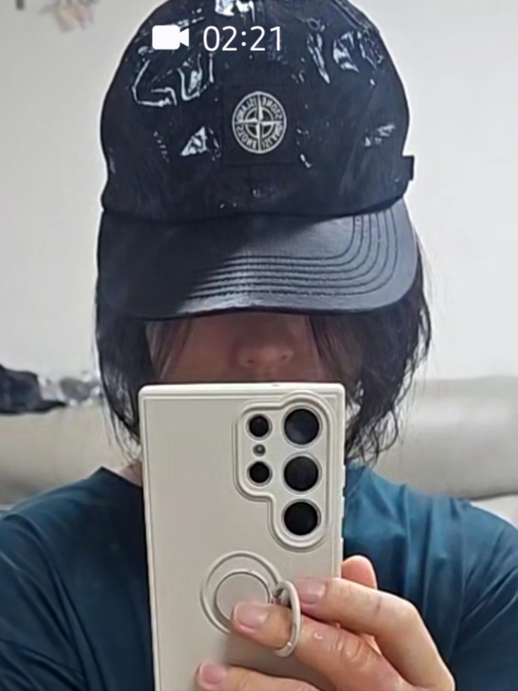 Supreme x Stone Island New Silk Light 6-Panel Black - 19SS 착용 스타일