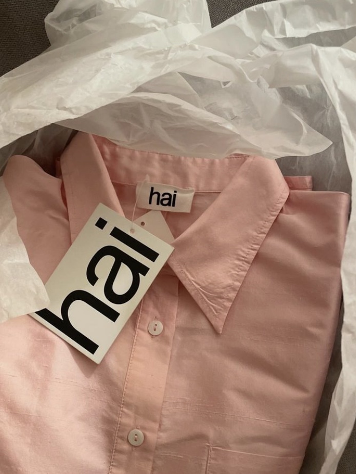 Hai Women Floris Shirt Pink 착용 스타일 - 3