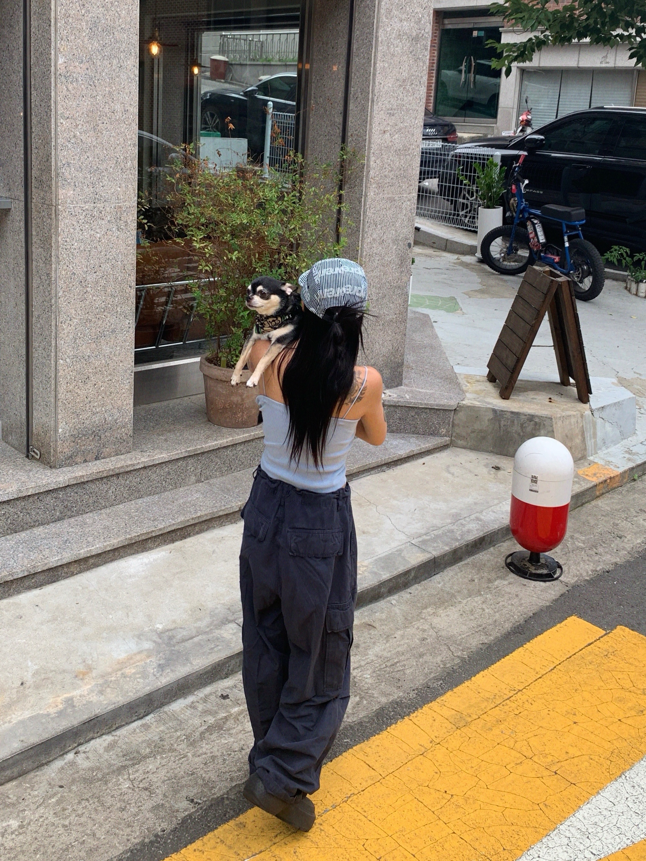 Supreme Denim Camp Cap Stripe - 24SS, Crocs Stomp Clog Black 착용 스타일