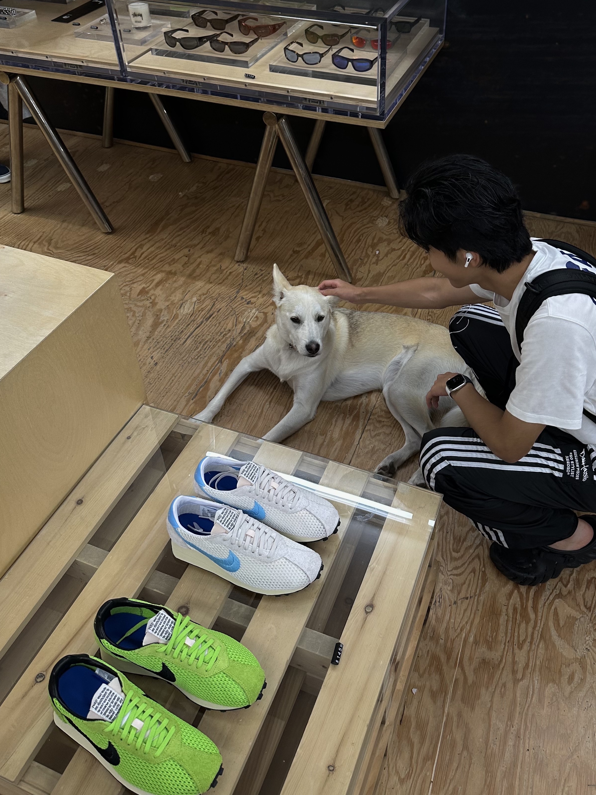 Nike x Stussy LD-1000 SP Action Green and Black, Nike x Stussy LD-1000 SP Phantom Aquarius Blue 착용 스타일 - 3