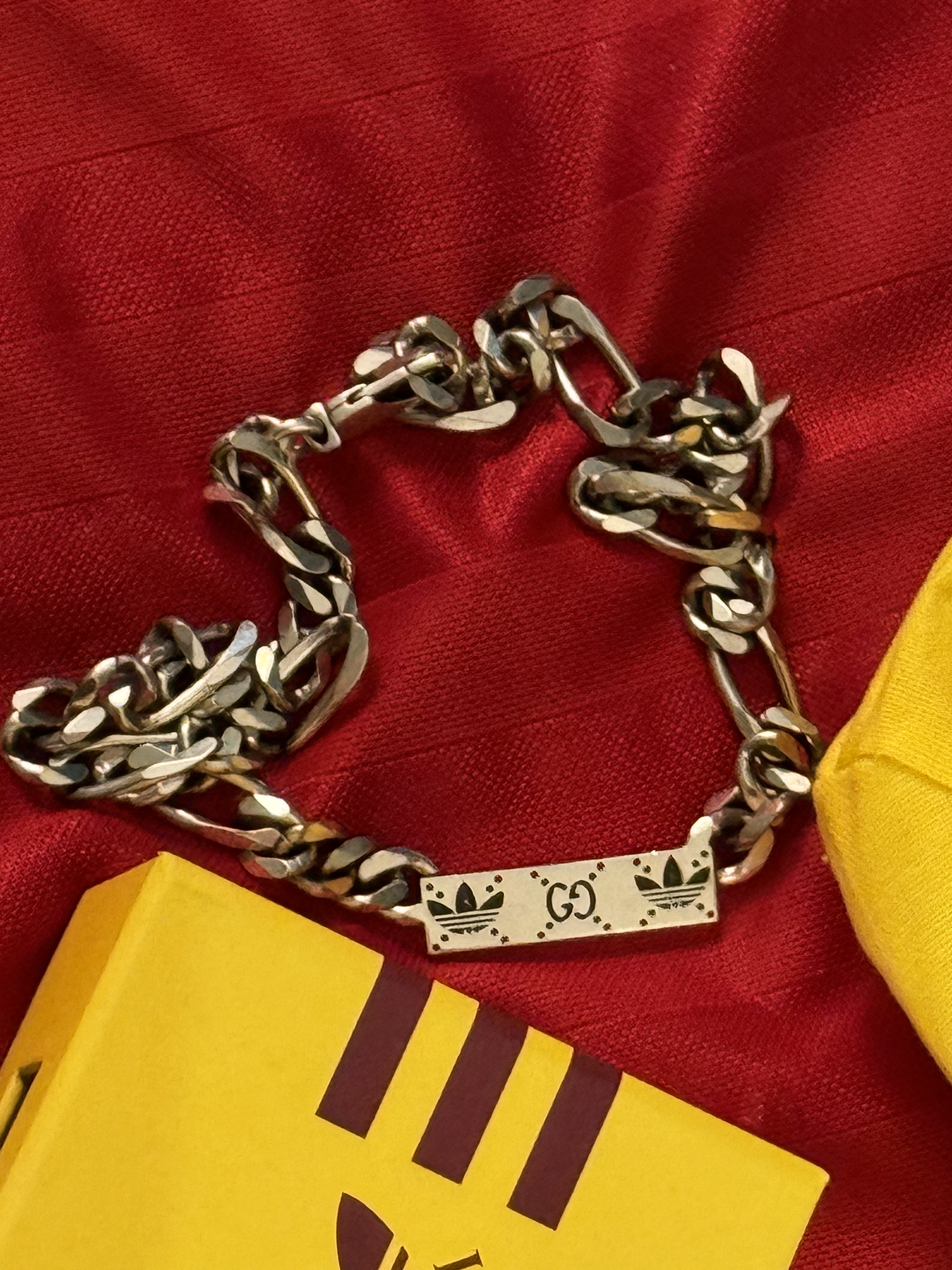 Gucci x Adidas Gourmette Chain Necklace Sterling Silver 착용 스타일 - 7