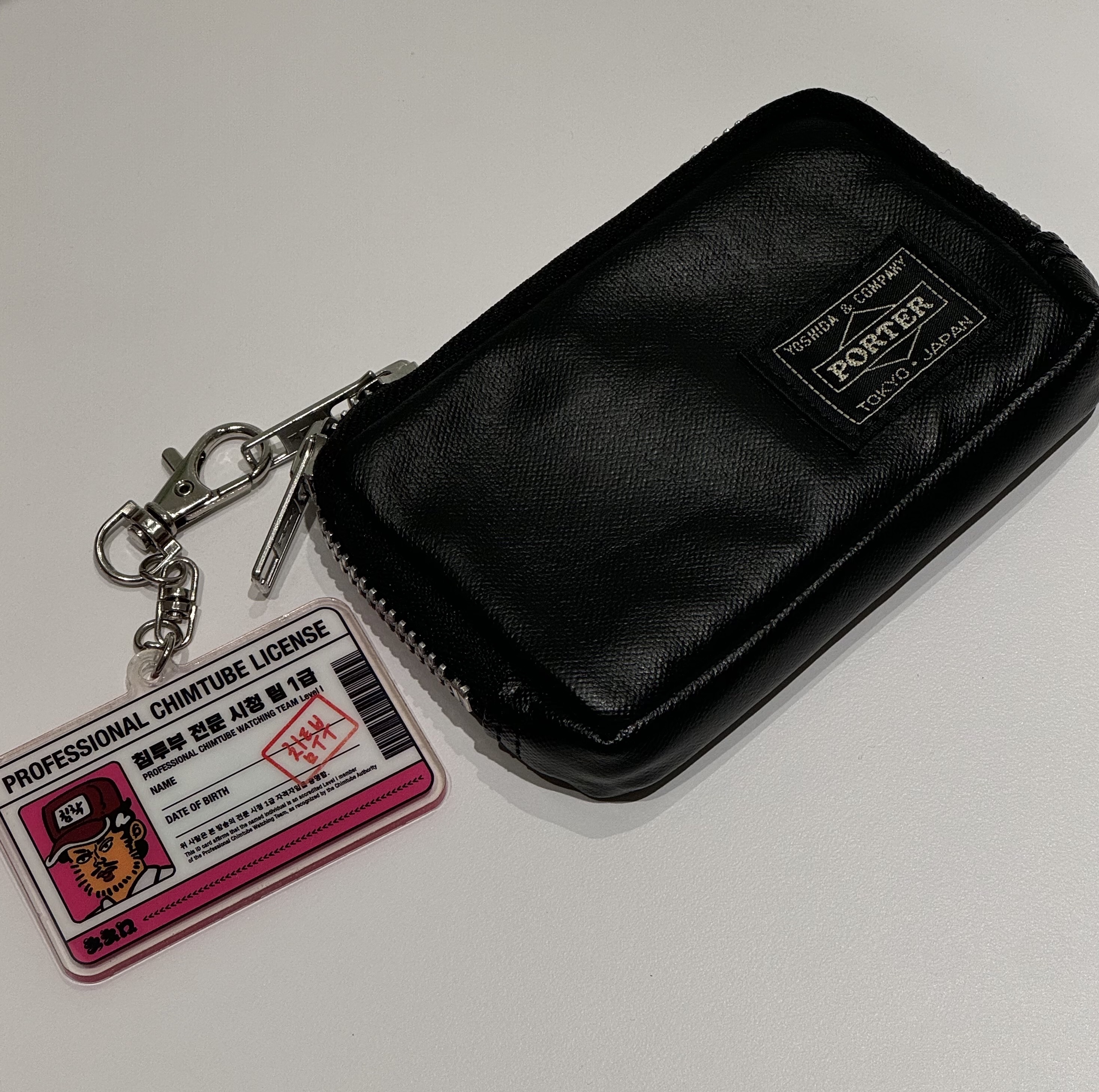 Human Made Military Pouch #1 Olive Drab, Porter Freestyle Multi Coin Case Black 착용 스타일 - 3