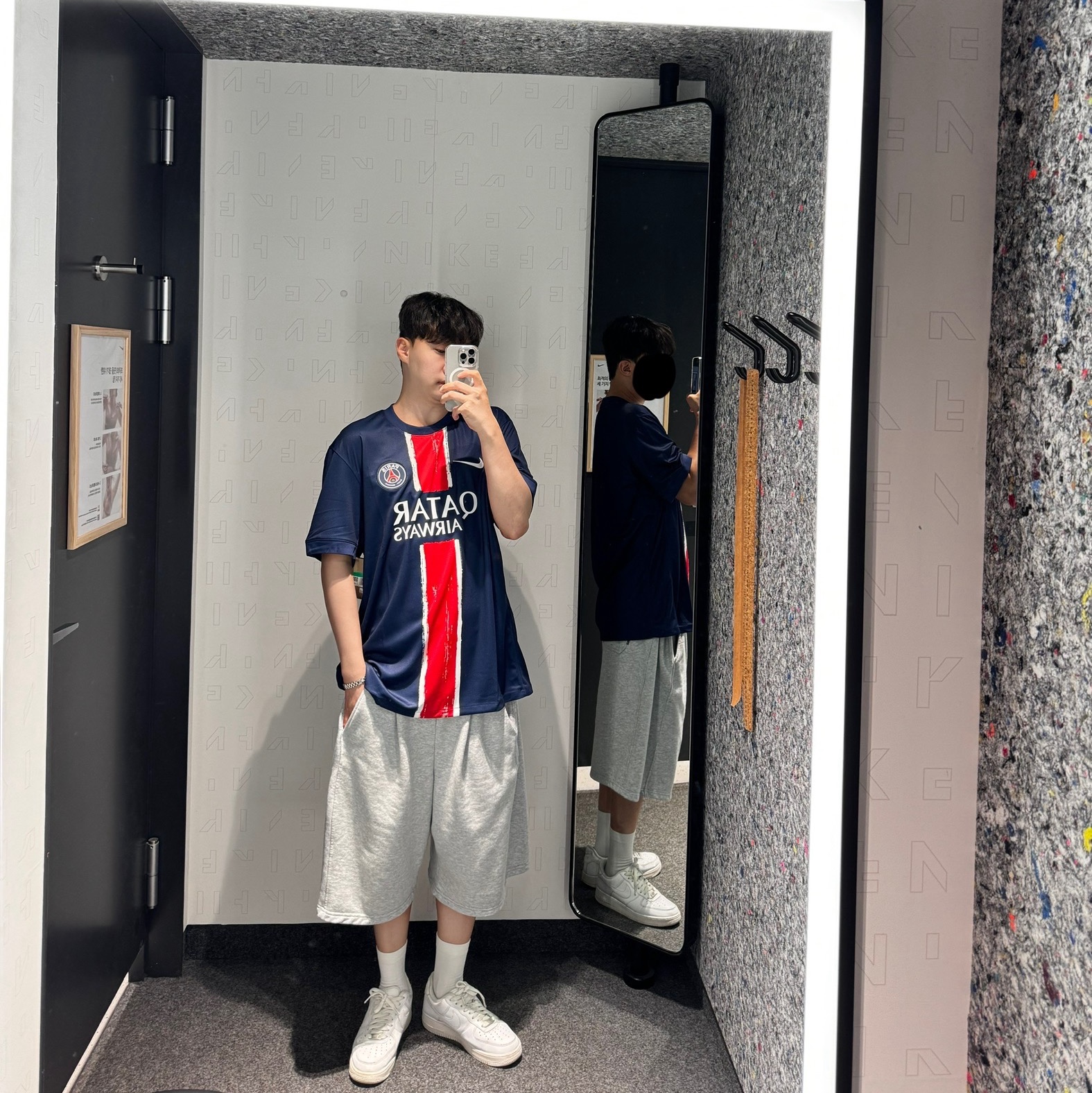 Nike Paris Saint-Germain 2024/25 Dri-Fit Stadium Home Replica Jersey Midnight Navy (Non Marking Ver.) 착용 스타일