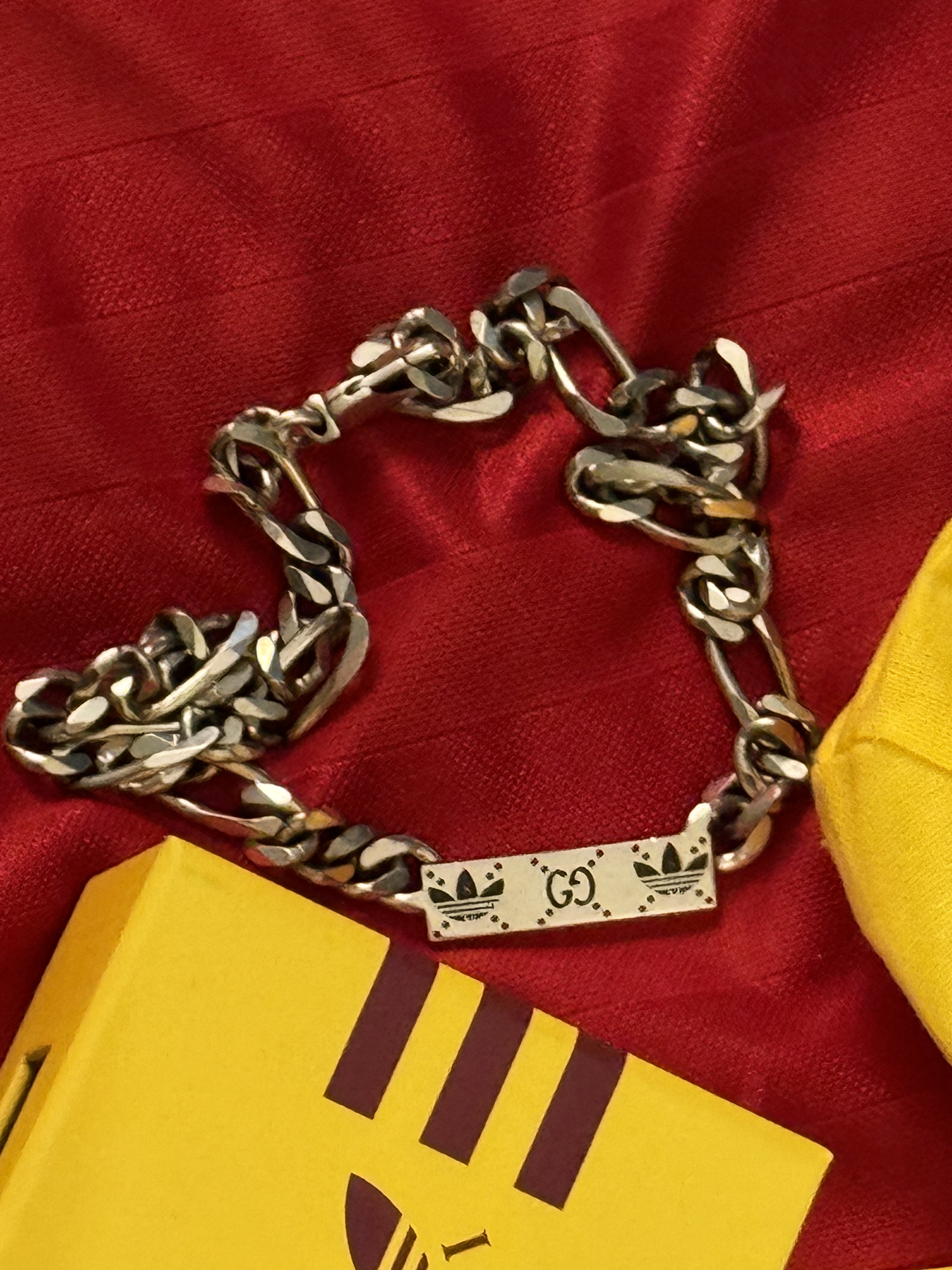 Gucci x Adidas Gourmette Chain Necklace Sterling Silver 착용 스타일 - 8