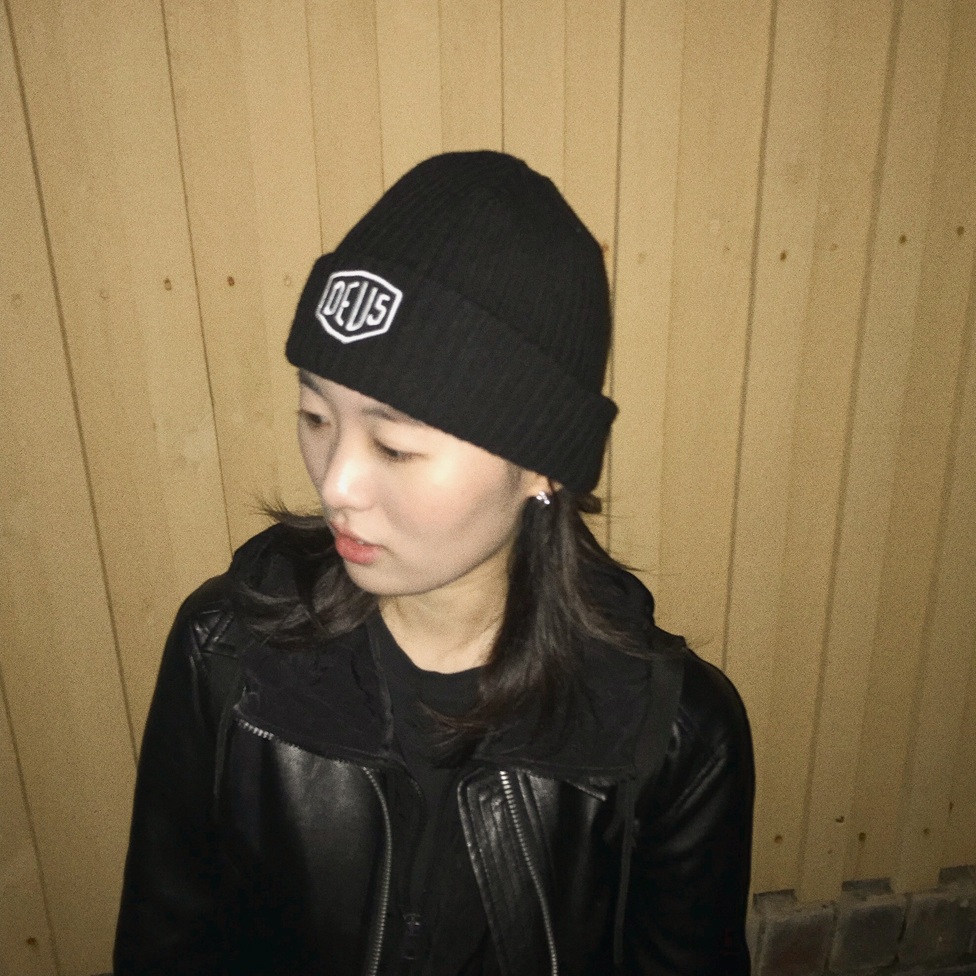 Deus Ex Machina Shield Beanie Black 착용 스타일 - 3