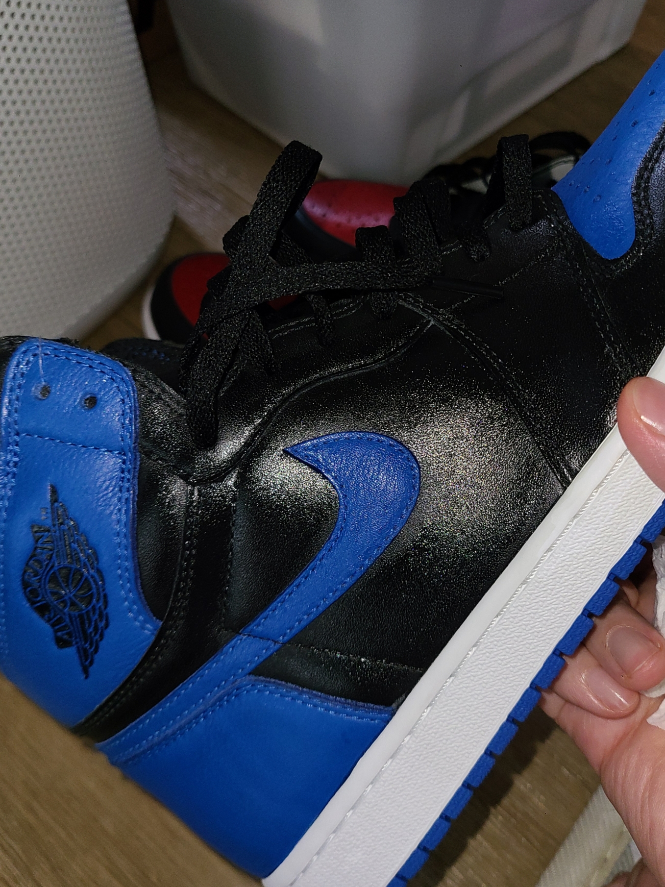 Jordan 1 Retro Royal 2017, Jordan 1 Retro High OG Bred Banned 2016 착용 스타일 - 2