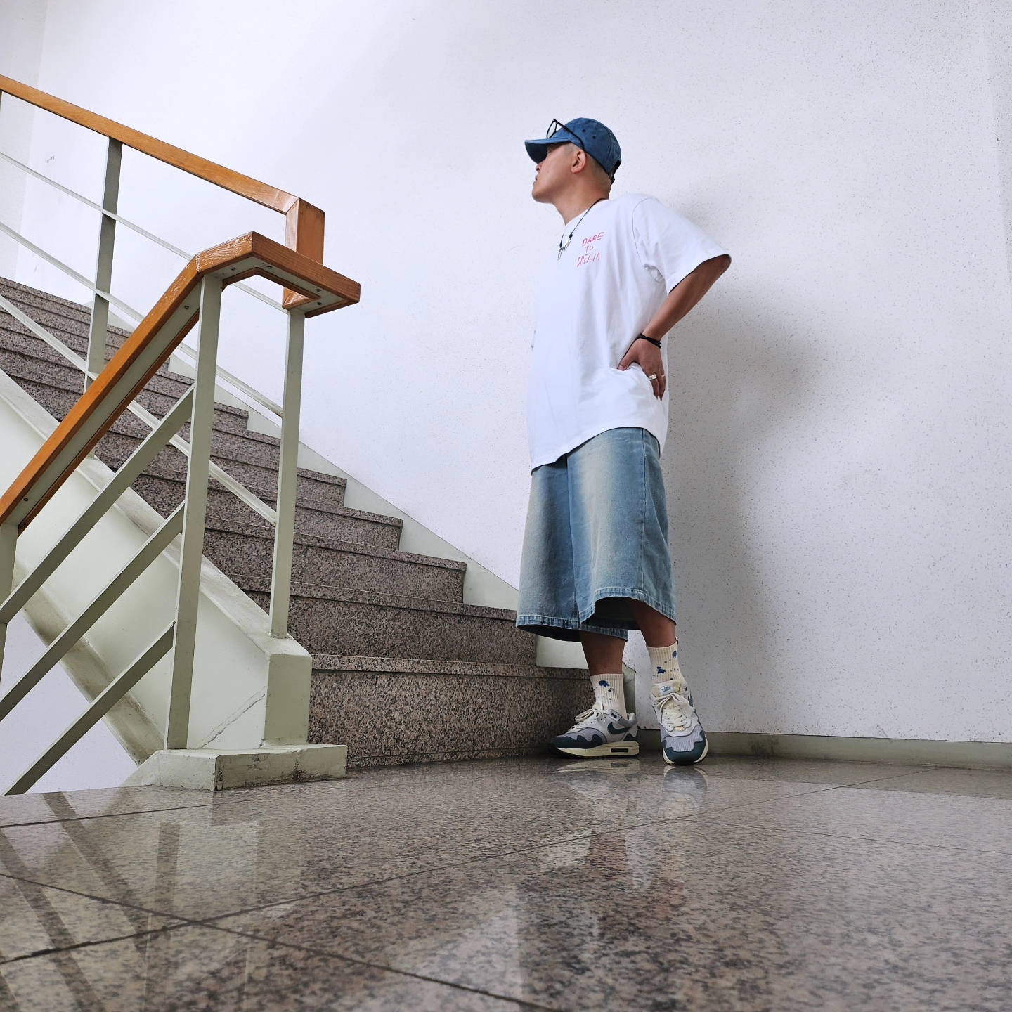 Supreme Washed Chino Twill Camp Cap Denim - 23FW, Nike x Patta Air Max 1 Noise Aqua 착용 스타일 - 2