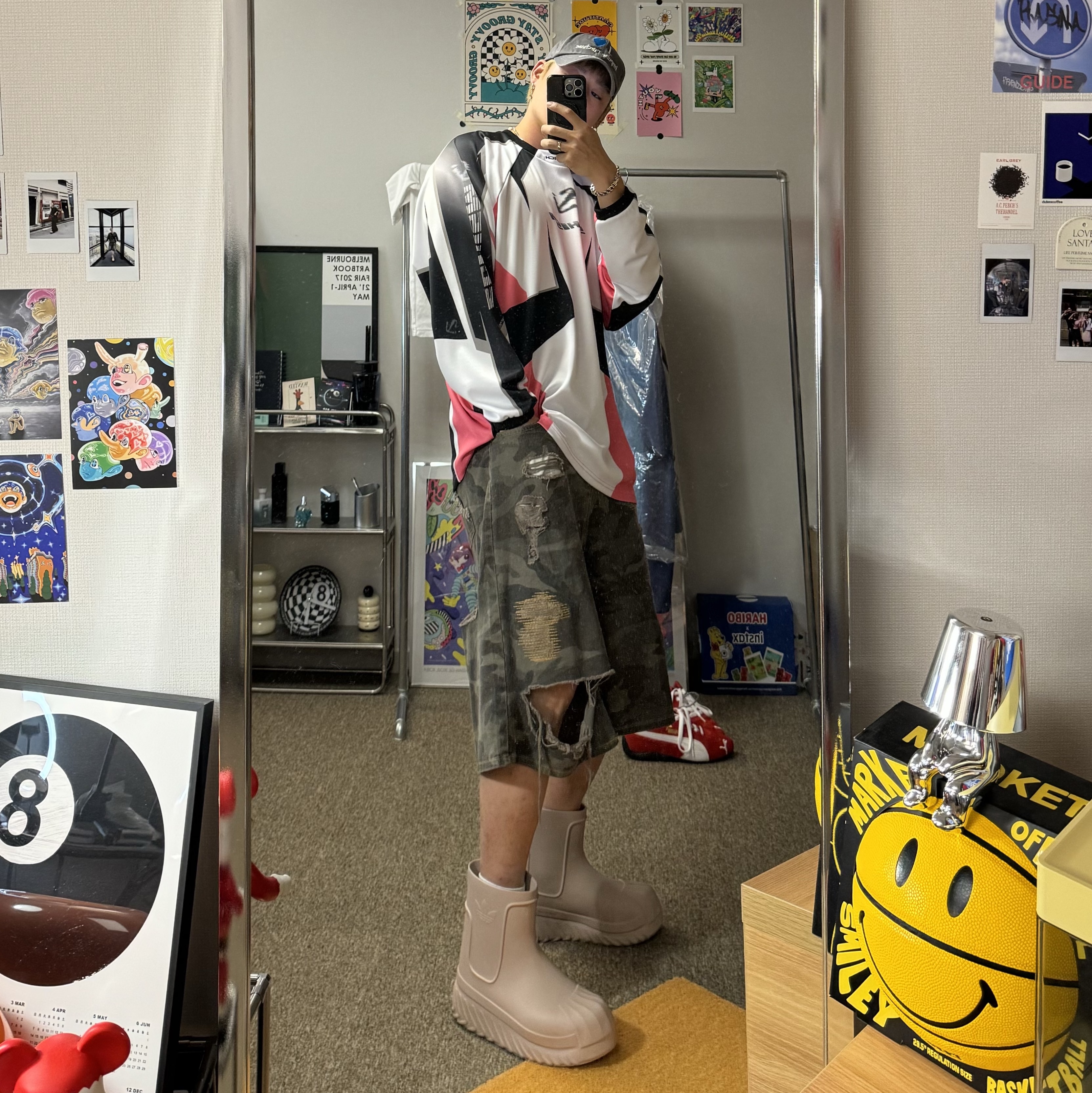(W) Adidas Adifom Superstar Boot Wonder Taupe 착용 스타일