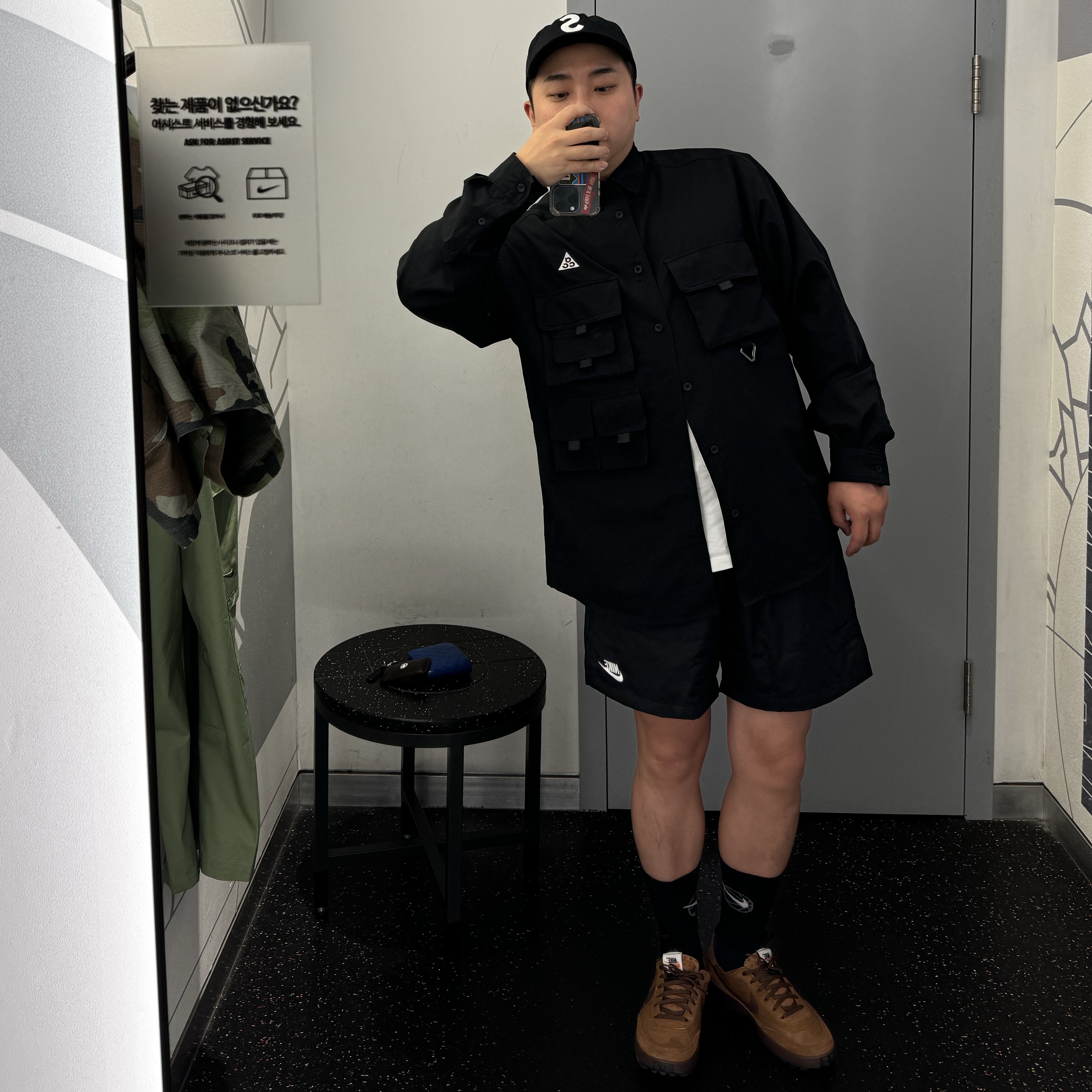 Nike x Tom Sachs General Purpose Shoe Brown, Nike ACG Dri-Fit UV Devastation Trail Shirt Black Summit White - Asia 착용 스타일