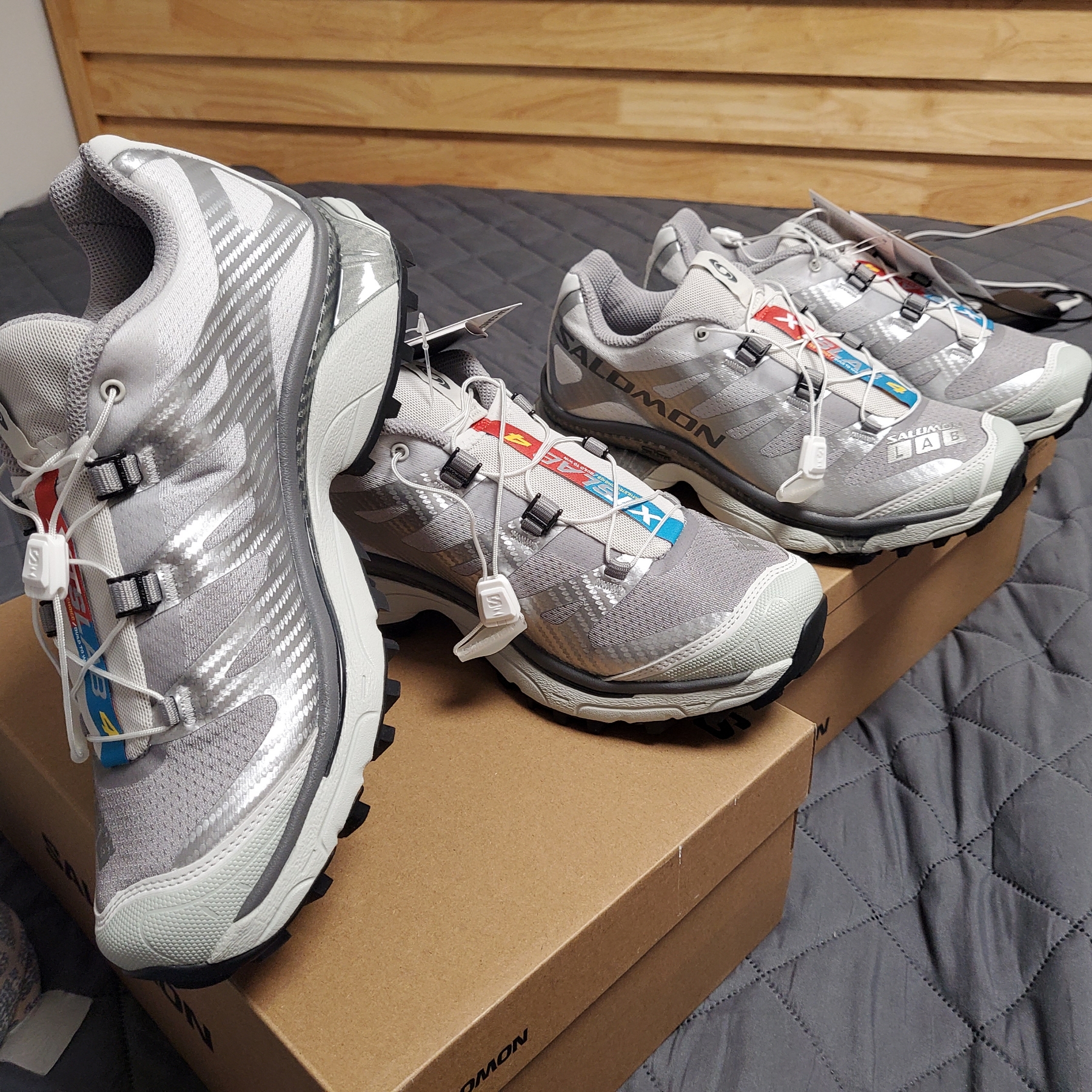 Salomon XT-4 OG Sharkskin Dawn Blue 착용 스타일 - 2
