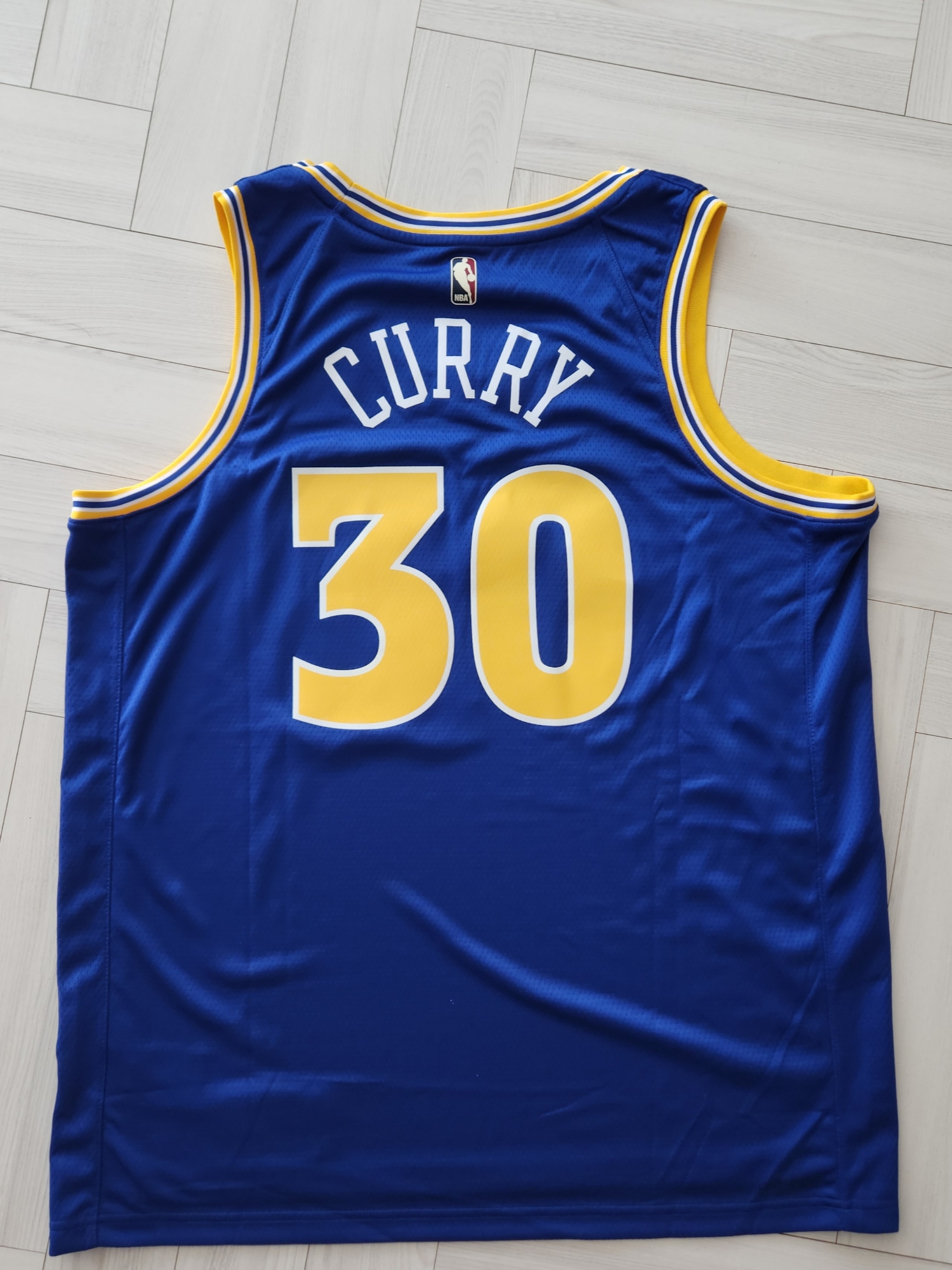 Nike Stephen Curry Golden State Warriors Hardwood Classic Edition 2022/23 NBA Swingman Jersey Blue 착용 스타일 - 2