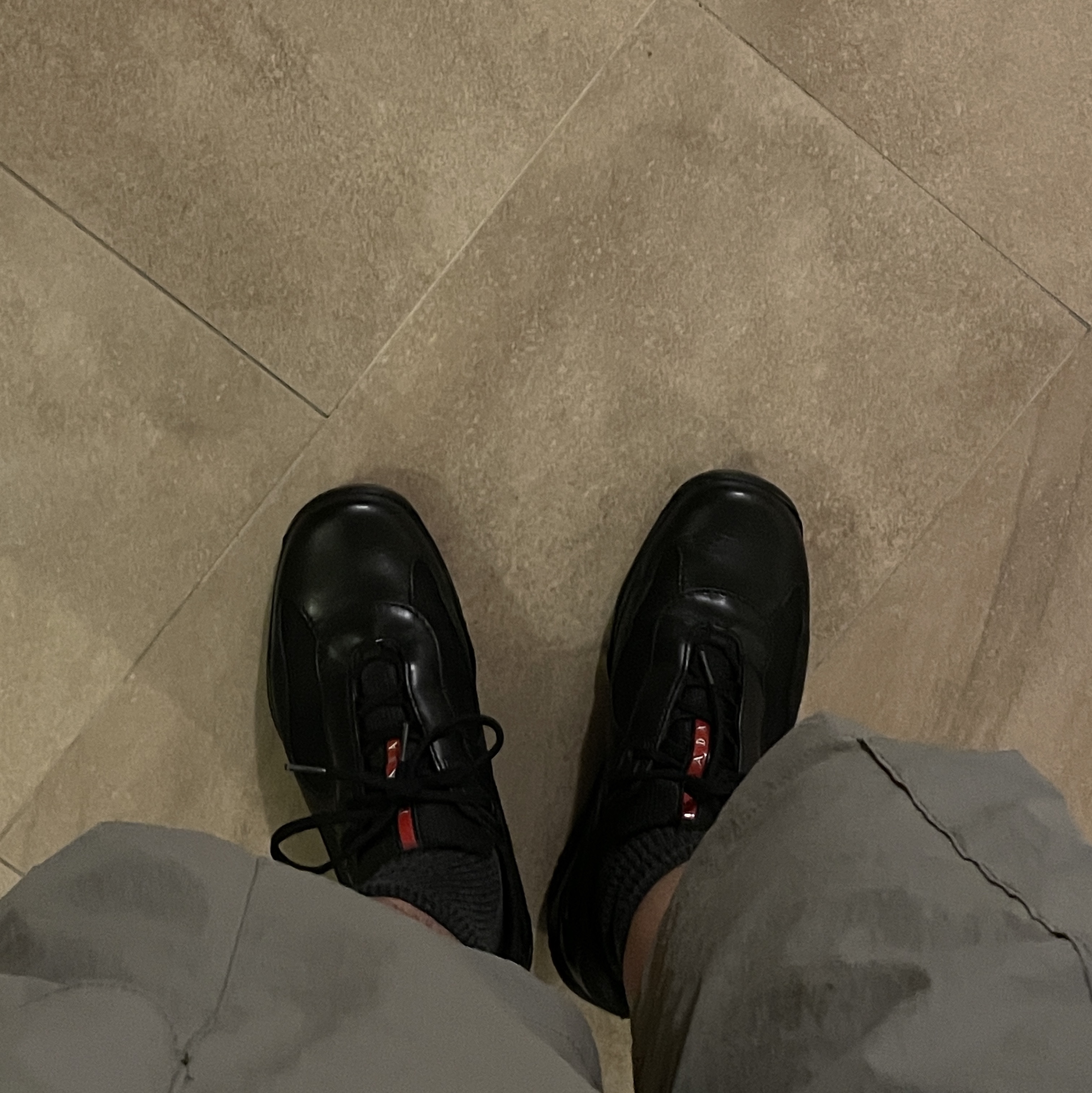 Prada America's Cup Sneakers Black 착용 스타일