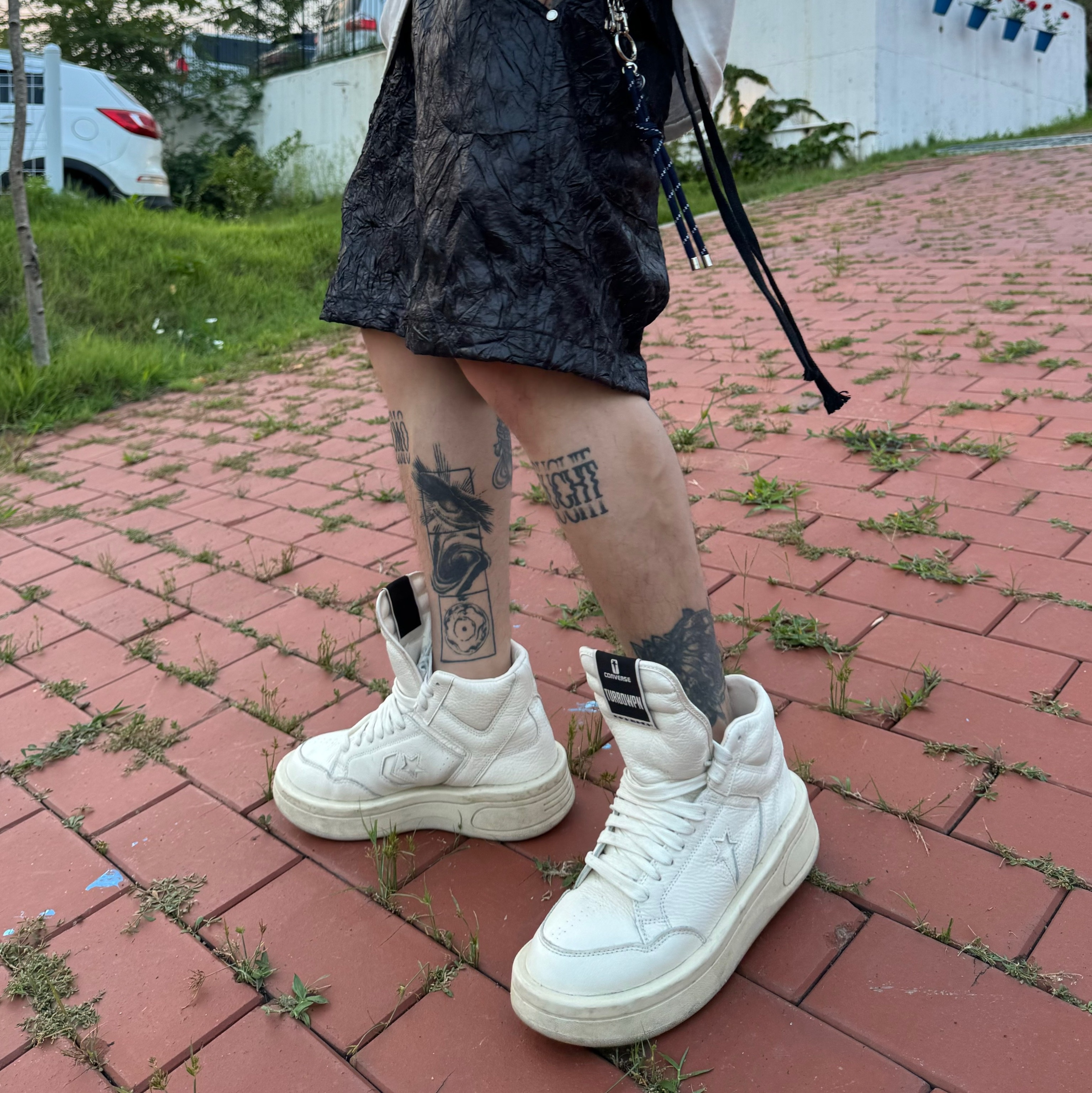 Converse x Drkshdw Turbowpn Egret 착용 스타일