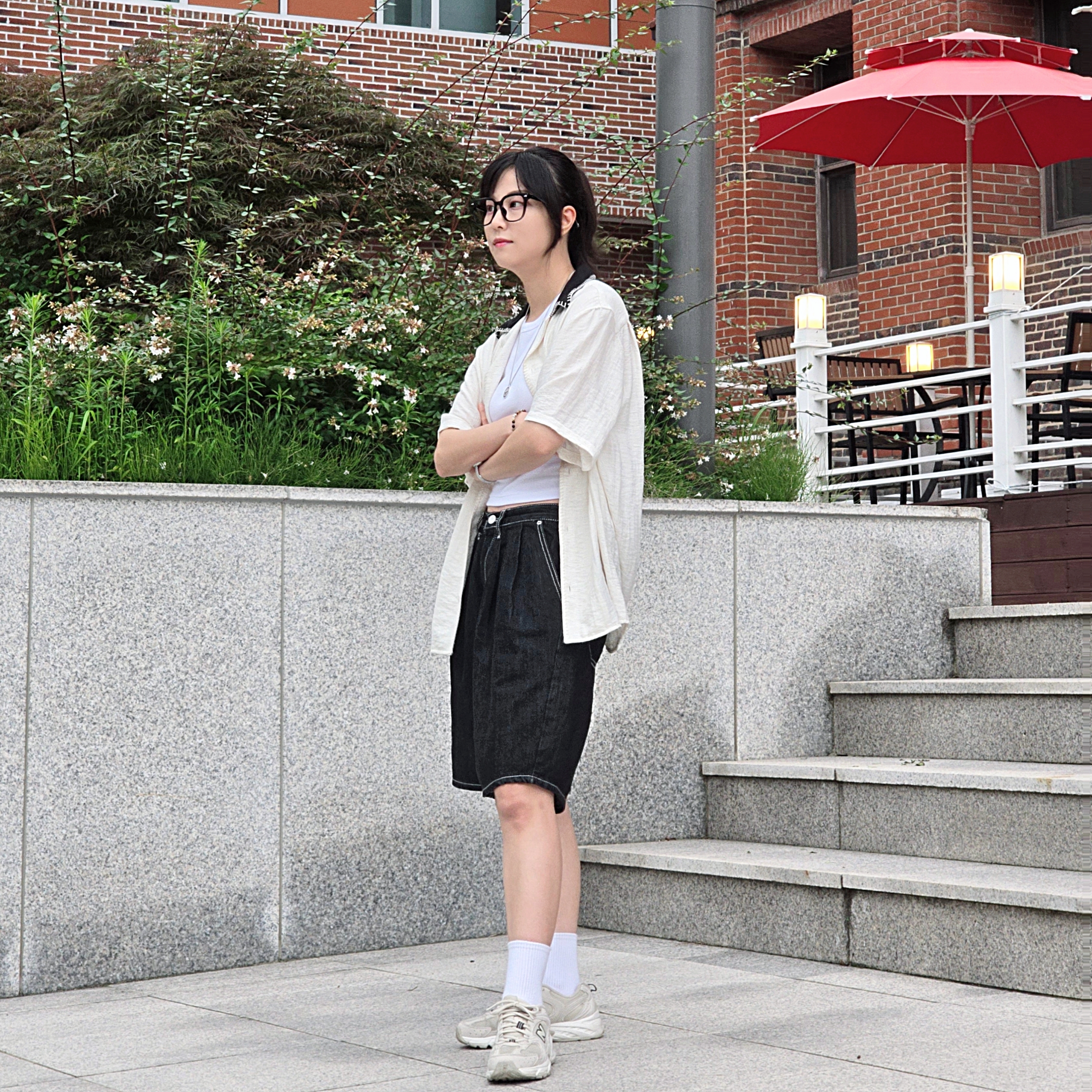 New Balance 530 Ivory 착용 스타일